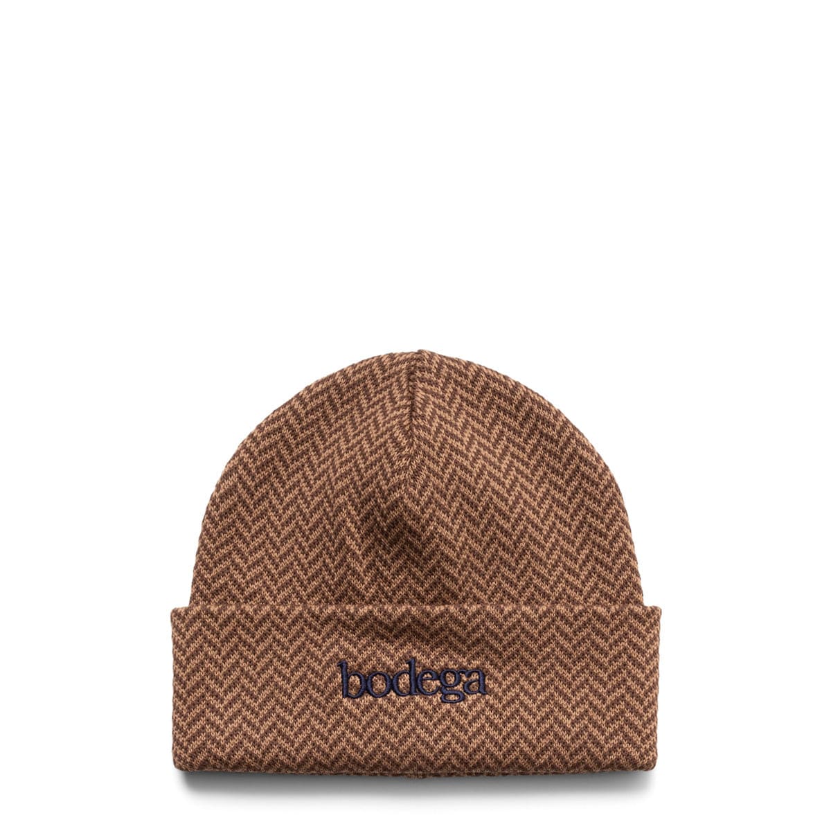 Bodega Headwear BROWN / O/S HERRINGBONE BEANIE