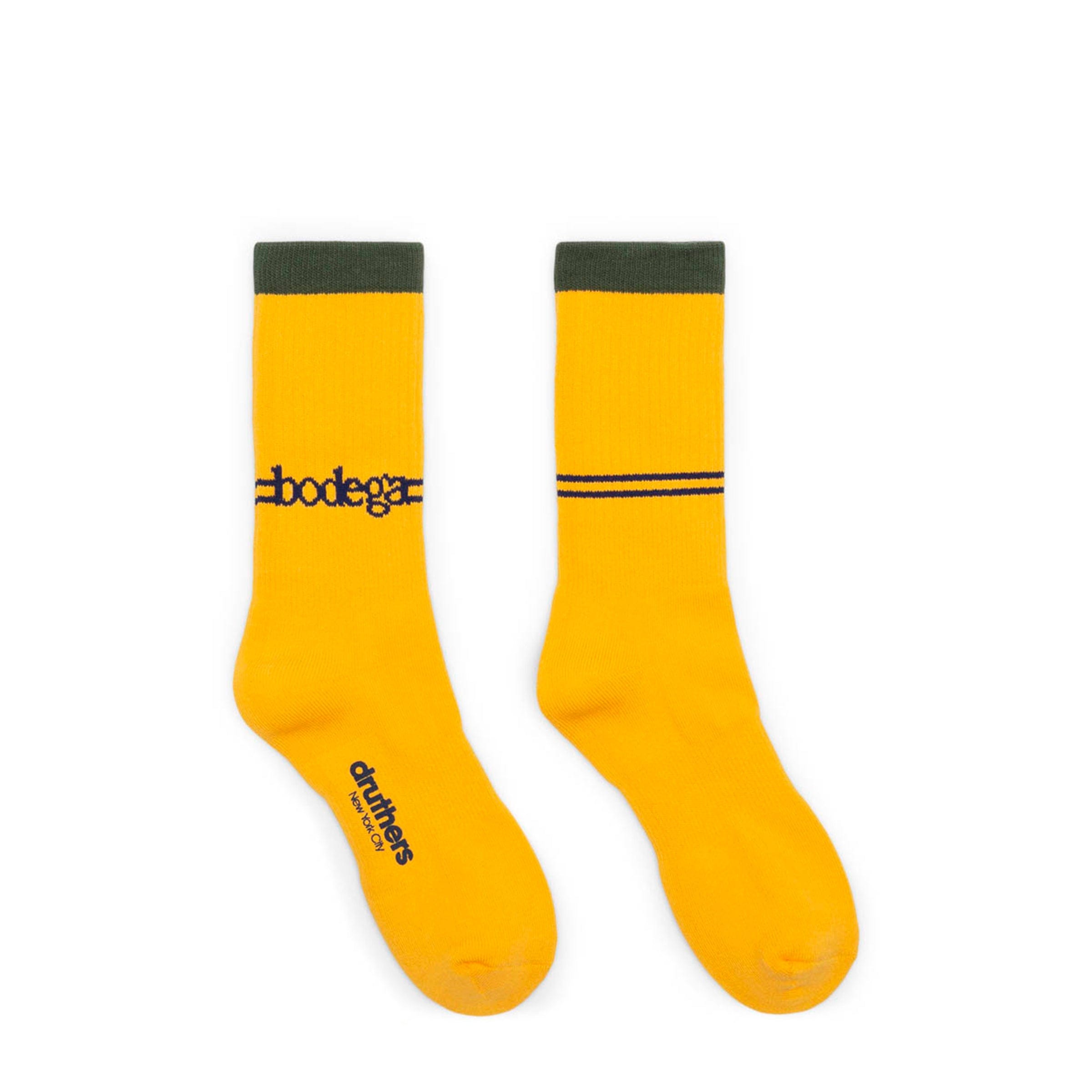 Bodega Socks YELLOW / O/S x Druthers SERIF EVERYDAY SOCK