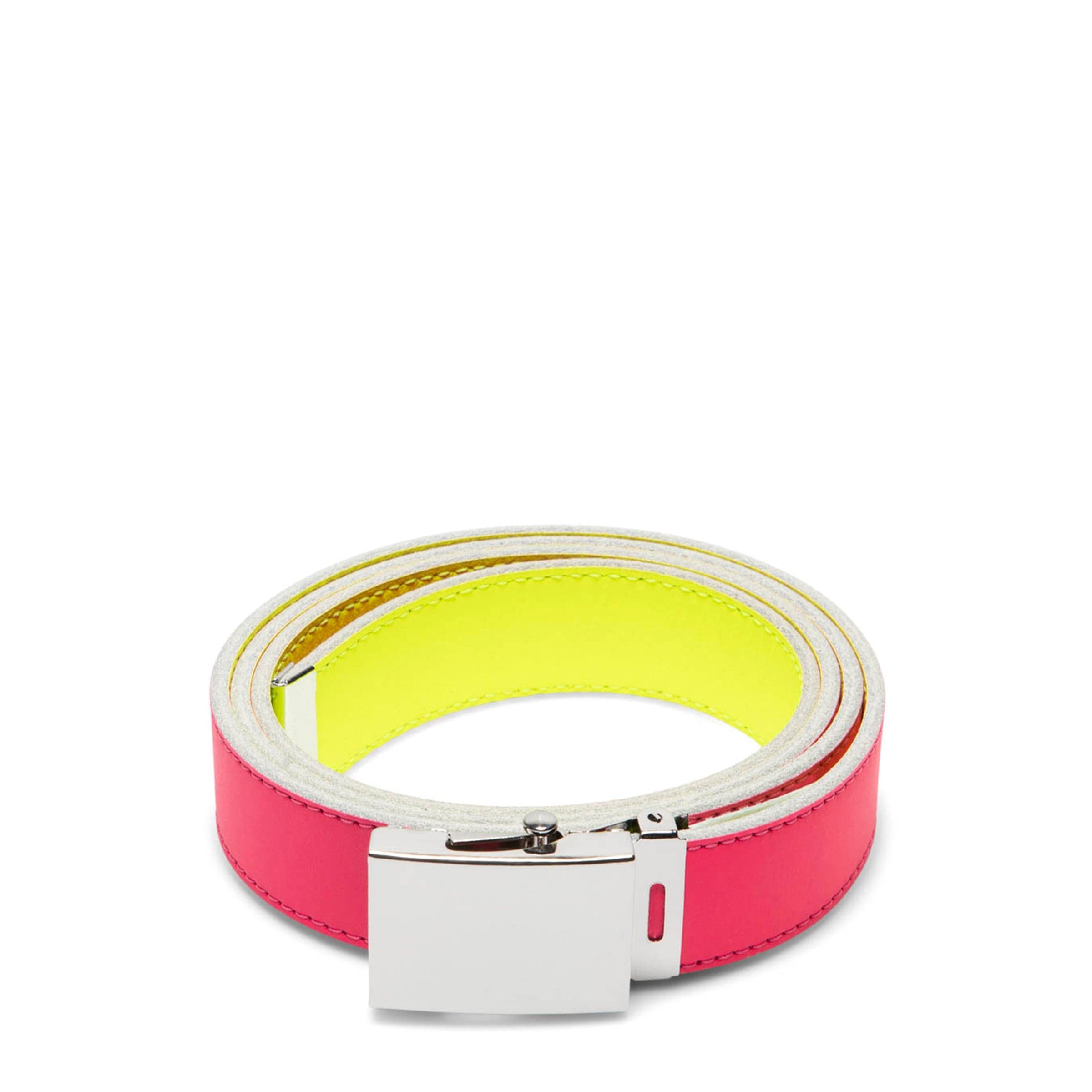 Comme Des Garçons Wallet Belts PINK/YELLOW / O/S SUPER FLUO LEATHER LINE G