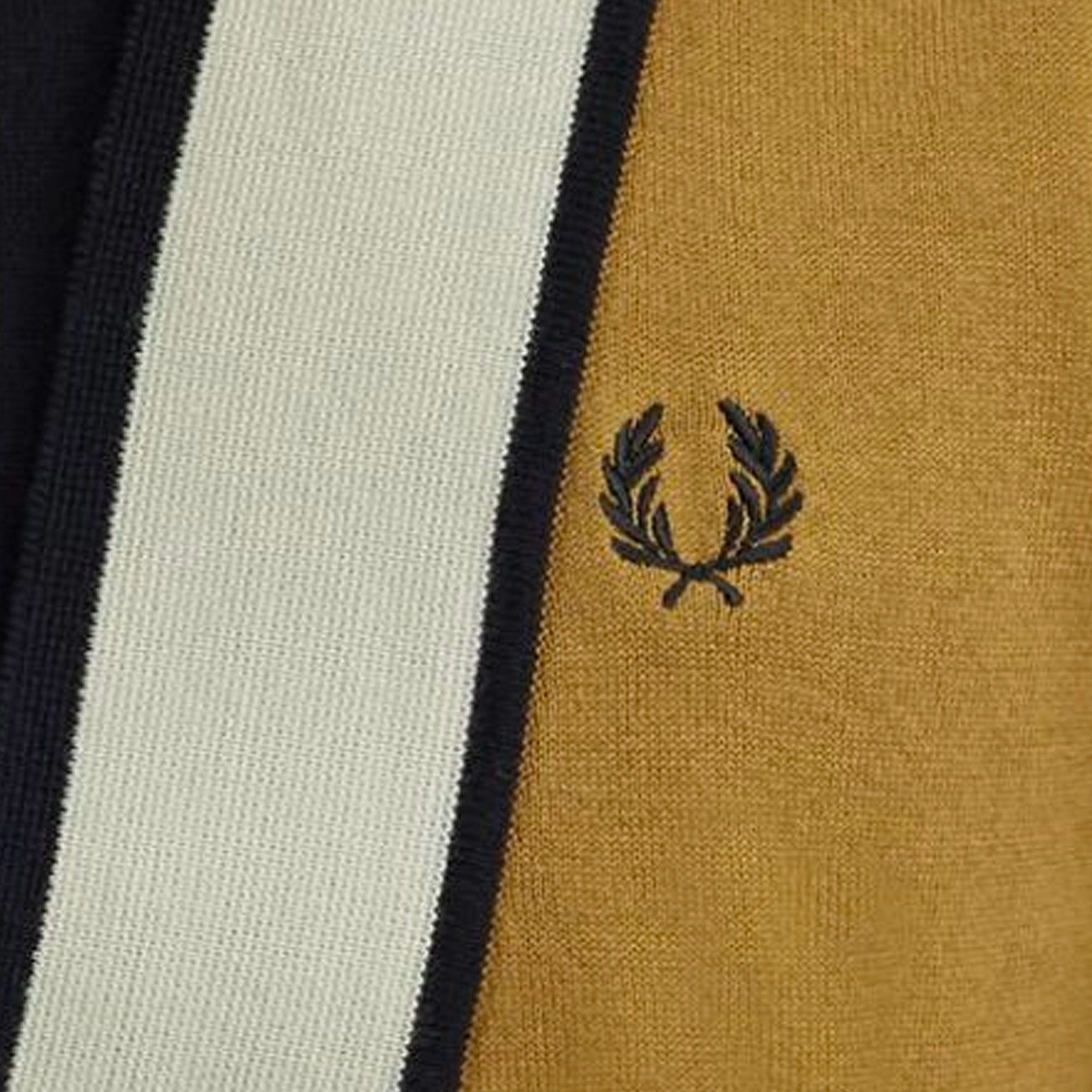 Fred Perry Shirts STRIPE KNITTED CROSSOVER SHIRT