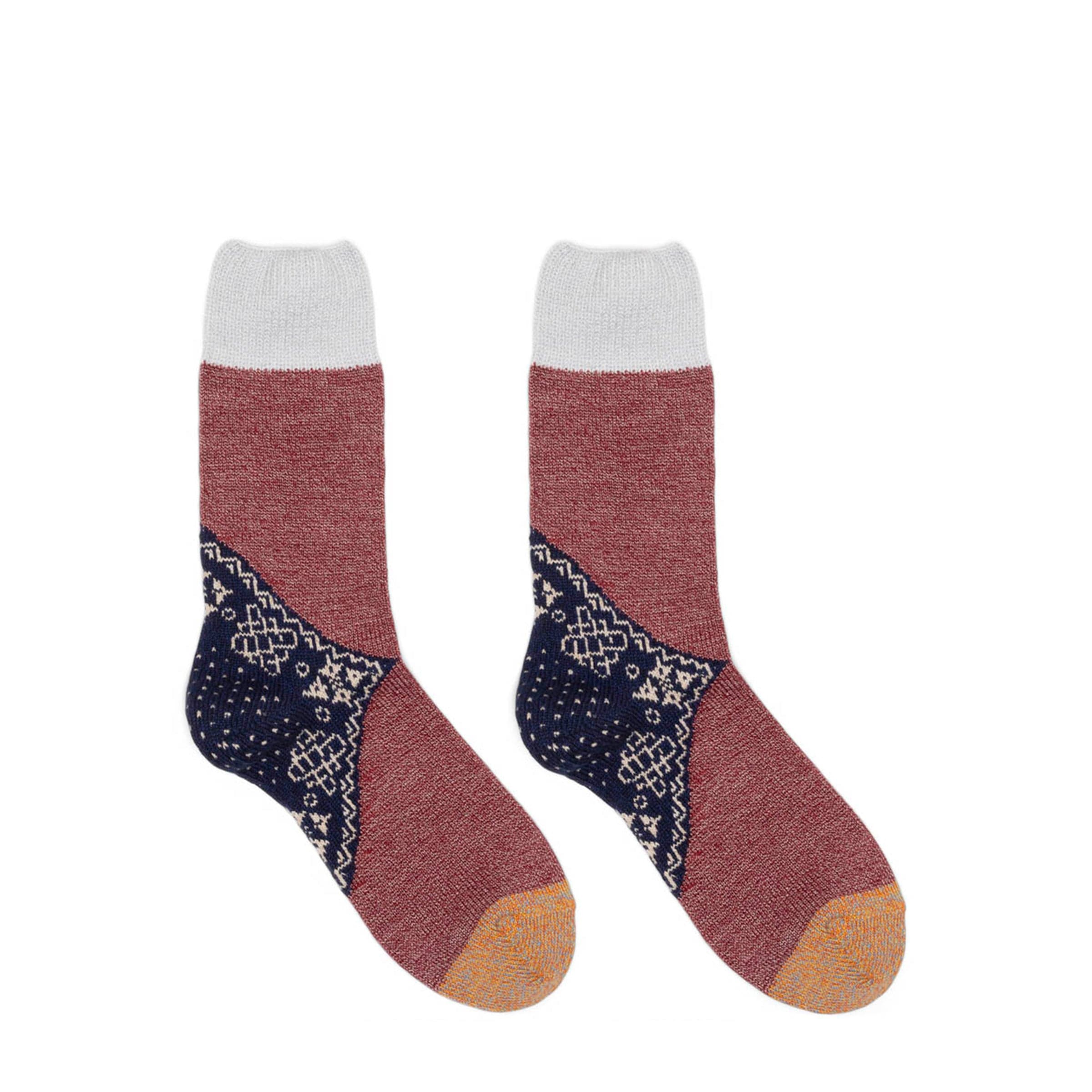 Kapital Socks NAVY / O/S 96 YARNS WOOL HEEL BANDANA SOCKS