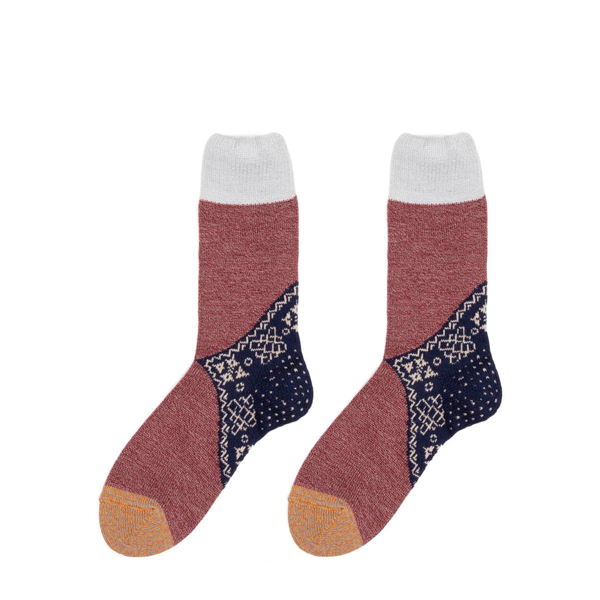 Kapital Socks NAVY / O/S 96 YARNS WOOL HEEL BANDANA SOCKS