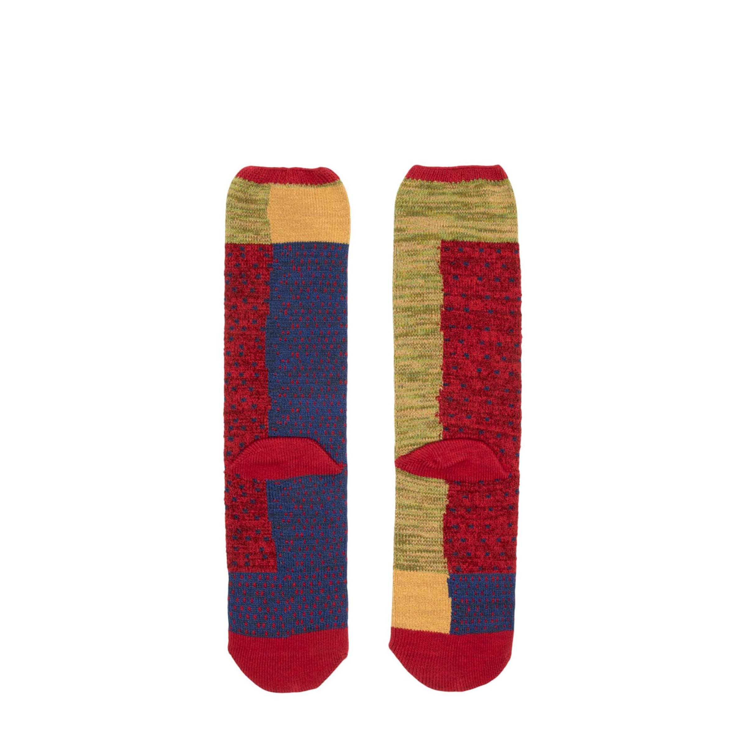 Kapital Socks RED / O/S 96 YARNS GABBEH PATCHWORK SOCKS