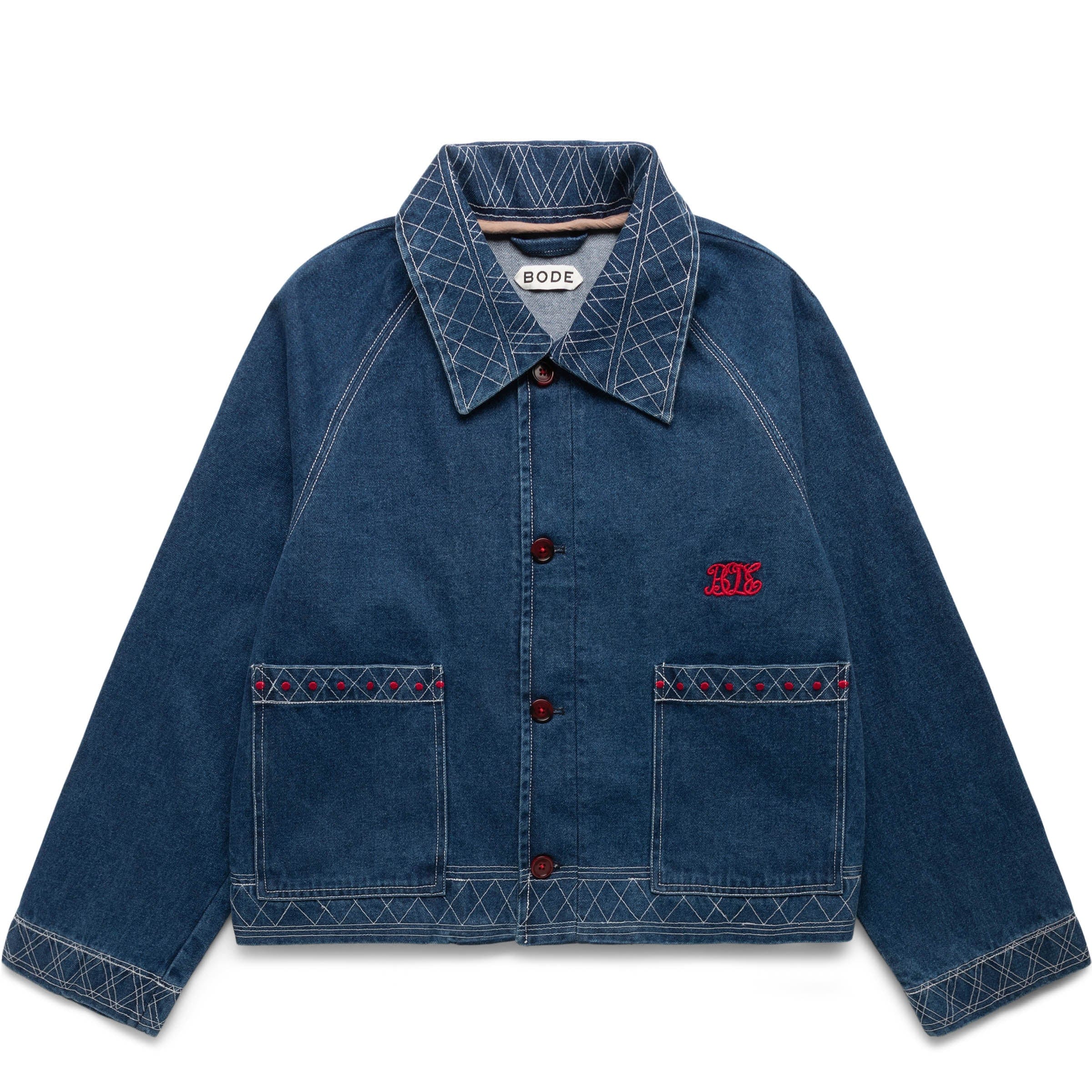 BODE Outerwear EMBROIDERED DENIM JACKET