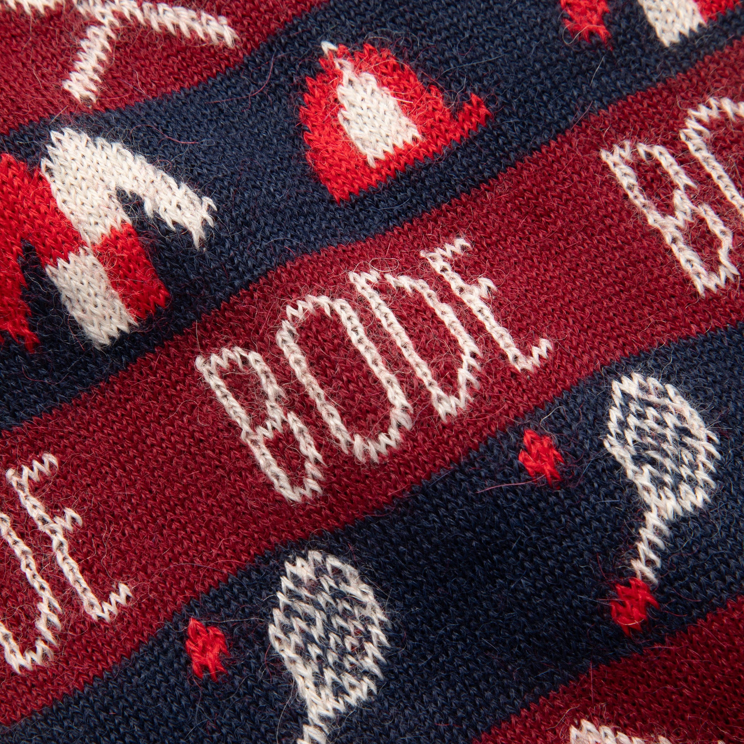 BODE Scarves & Gloves NAVY MAROON / O/S SPORTING JACQUARD SCARF