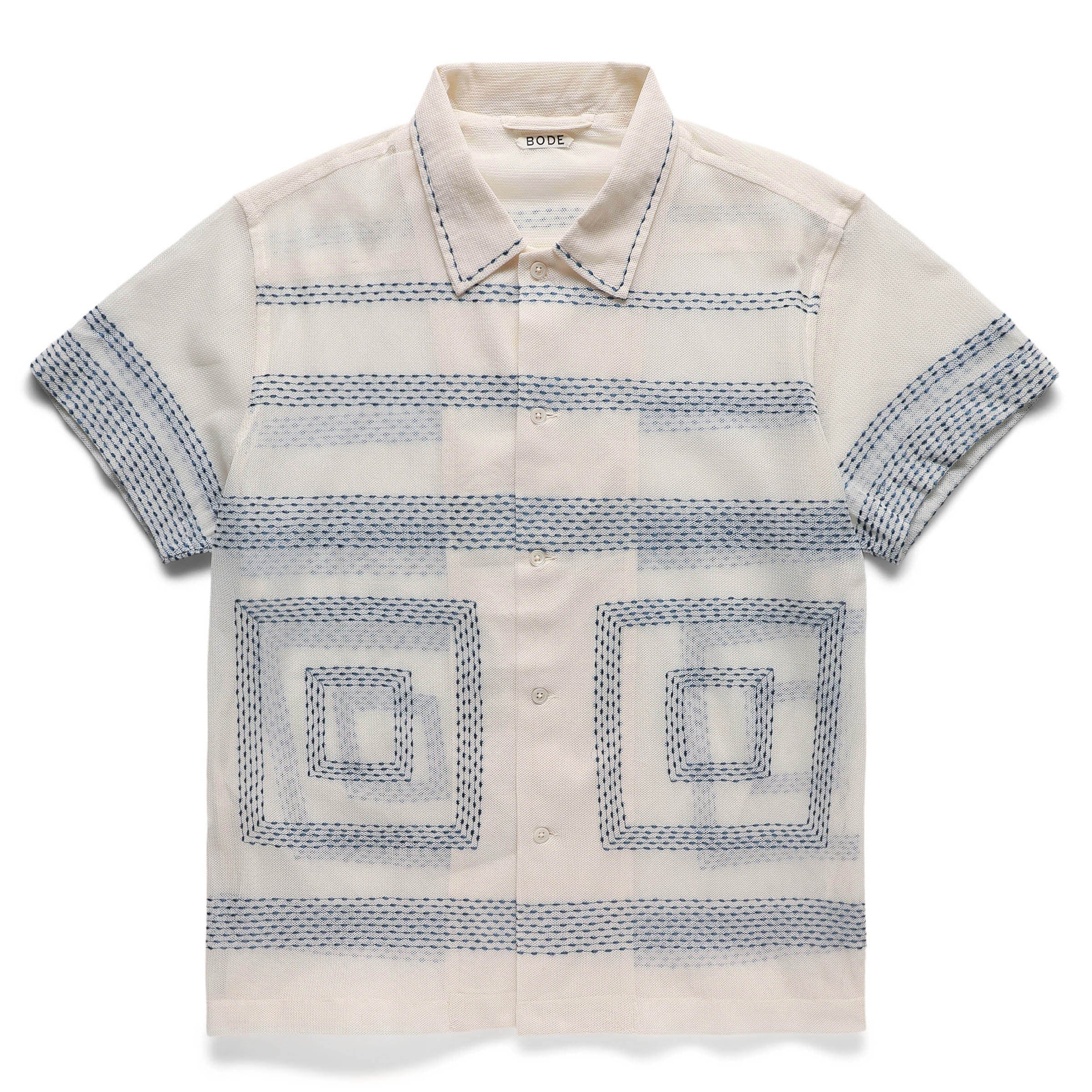 BODE Shirts TILE STITCH SHIRT