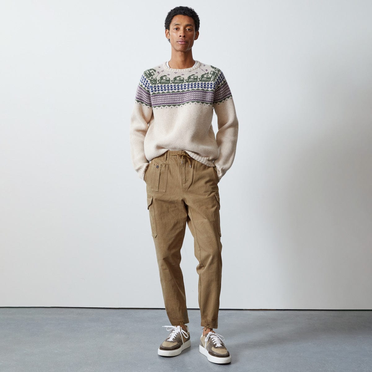 Bodega Knitwear X TODD SNYDER TRAIN FAIR ISLE CREW (FLOAT JACQUARD)