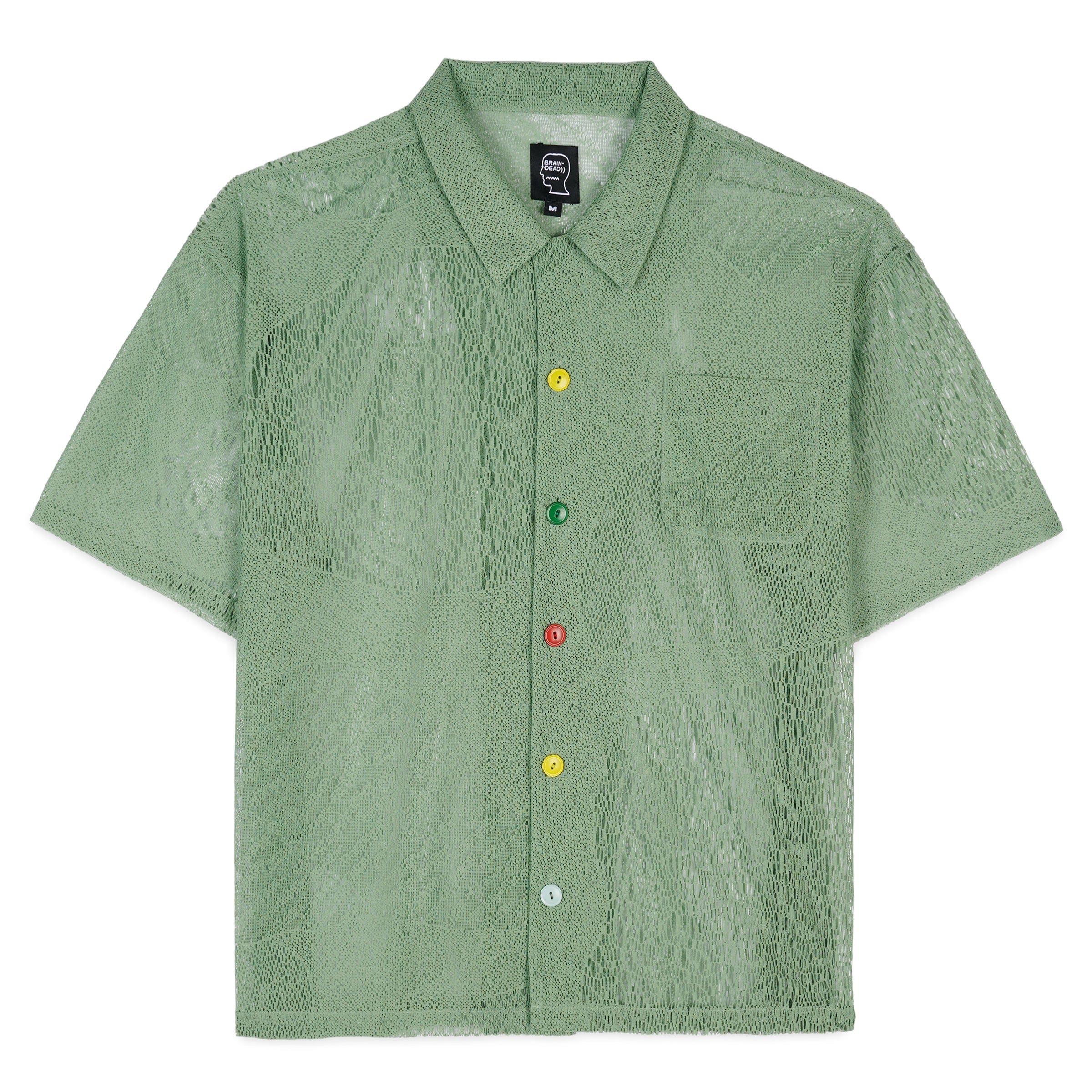 Brain Dead Shirts ENGINEERED MESH SHORT SLEEVE BUTTON UP