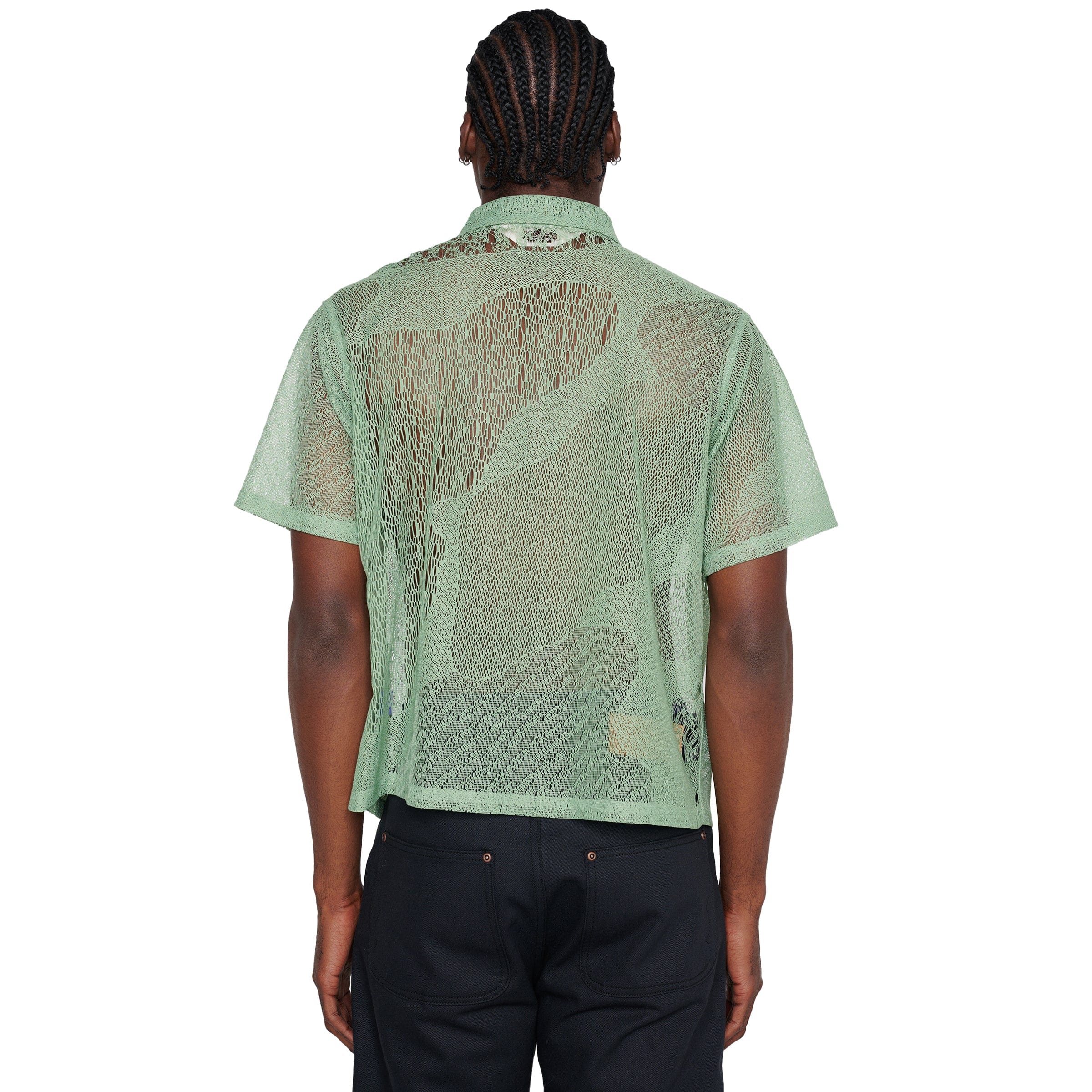 Brain Dead Shirts ENGINEERED MESH SHORT SLEEVE BUTTON UP