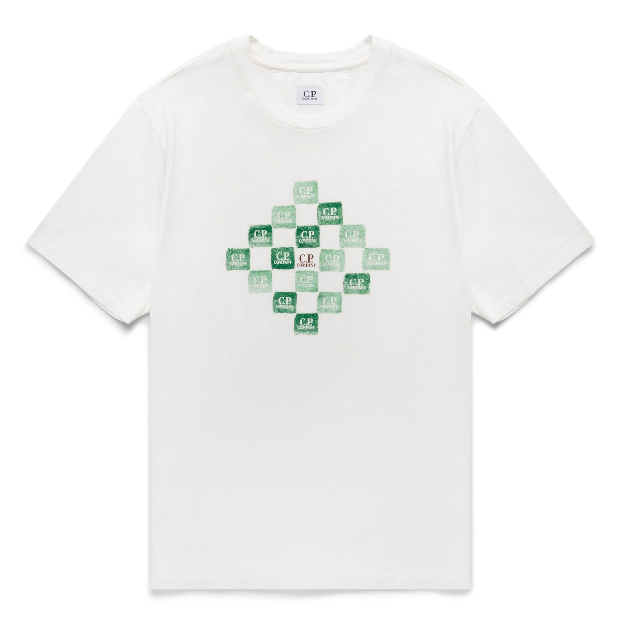 C.P. Company T-Shirts 24/1 JERSEY PRINTED LOGO GRID T-SHIRT