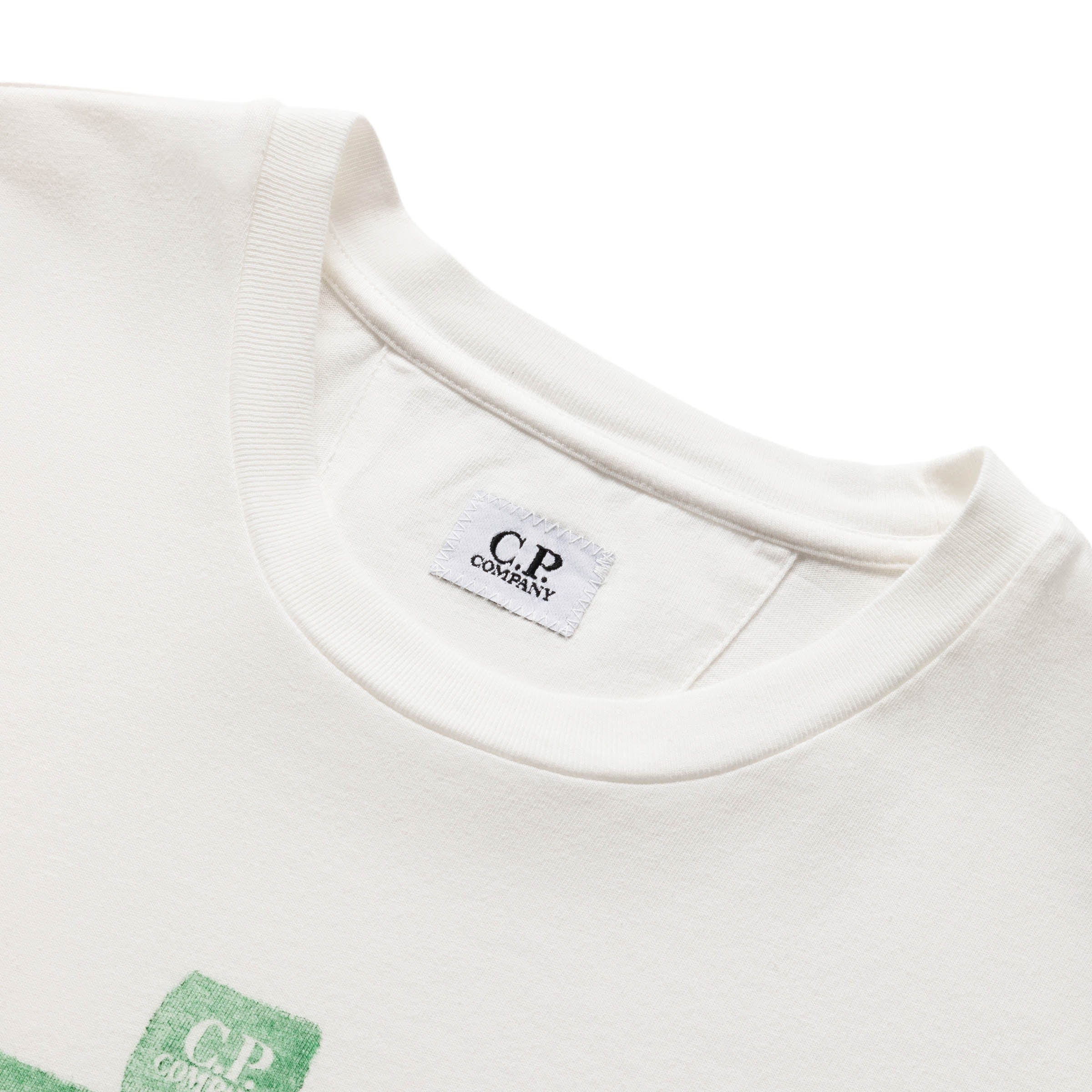 C.P. Company T-Shirts 24/1 JERSEY PRINTED LOGO GRID T-SHIRT