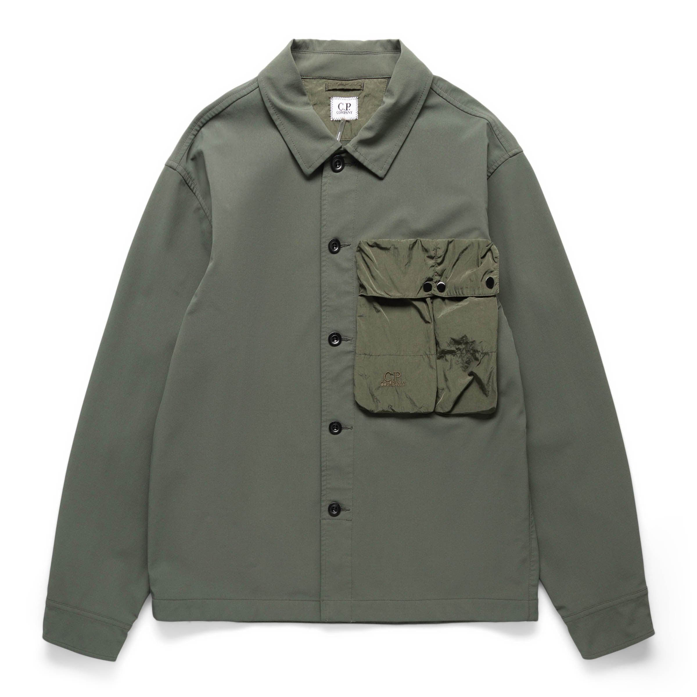 C.P. Company Outerwear GD SHELL MIXED BUTTONED OVERSHIRT