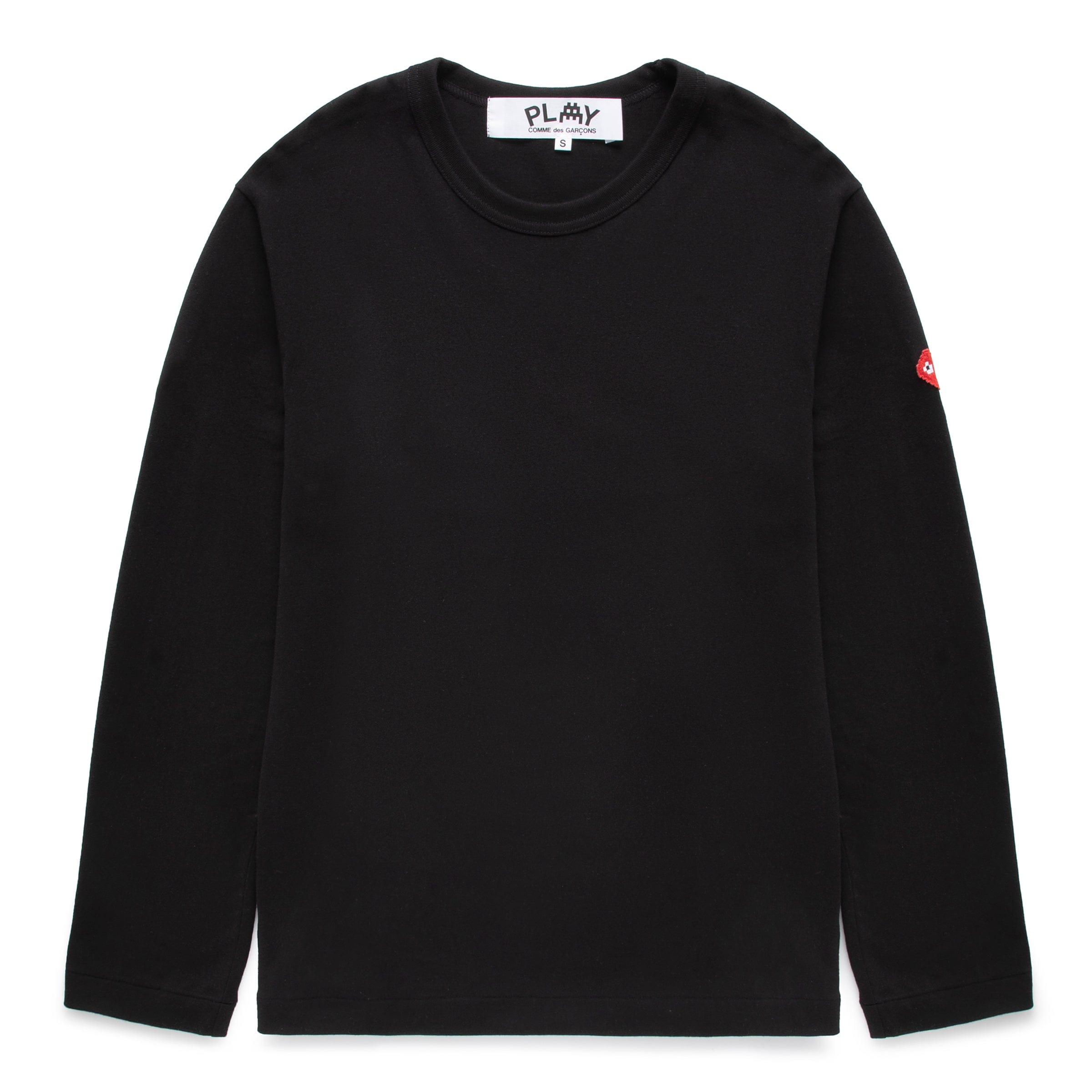 Comme des Garçons Play T-Shirts X THE ARTIST INVADER LONG SLEEVE PIXELATED T-SHIRT