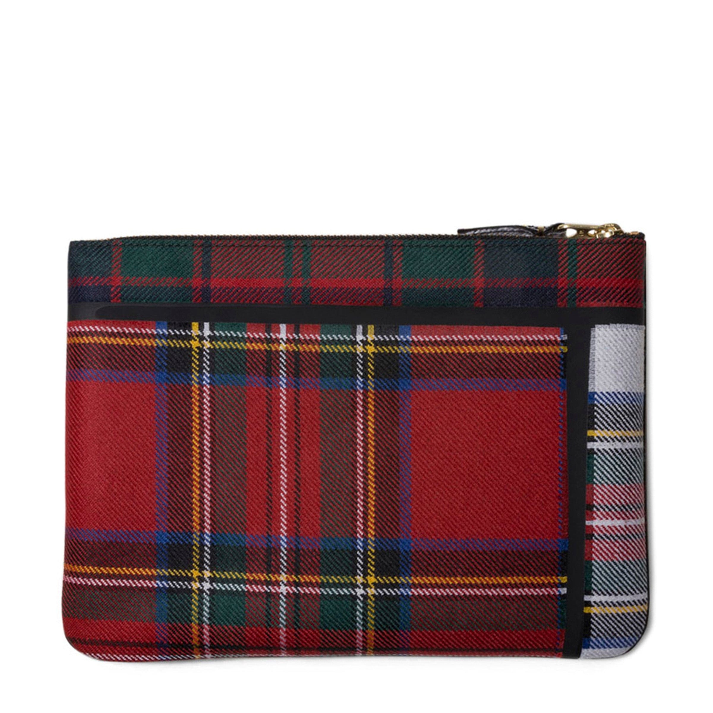 Comme des Garçons Wallet Wallets & Cases RED / O/S TARTAN PATCHWORK