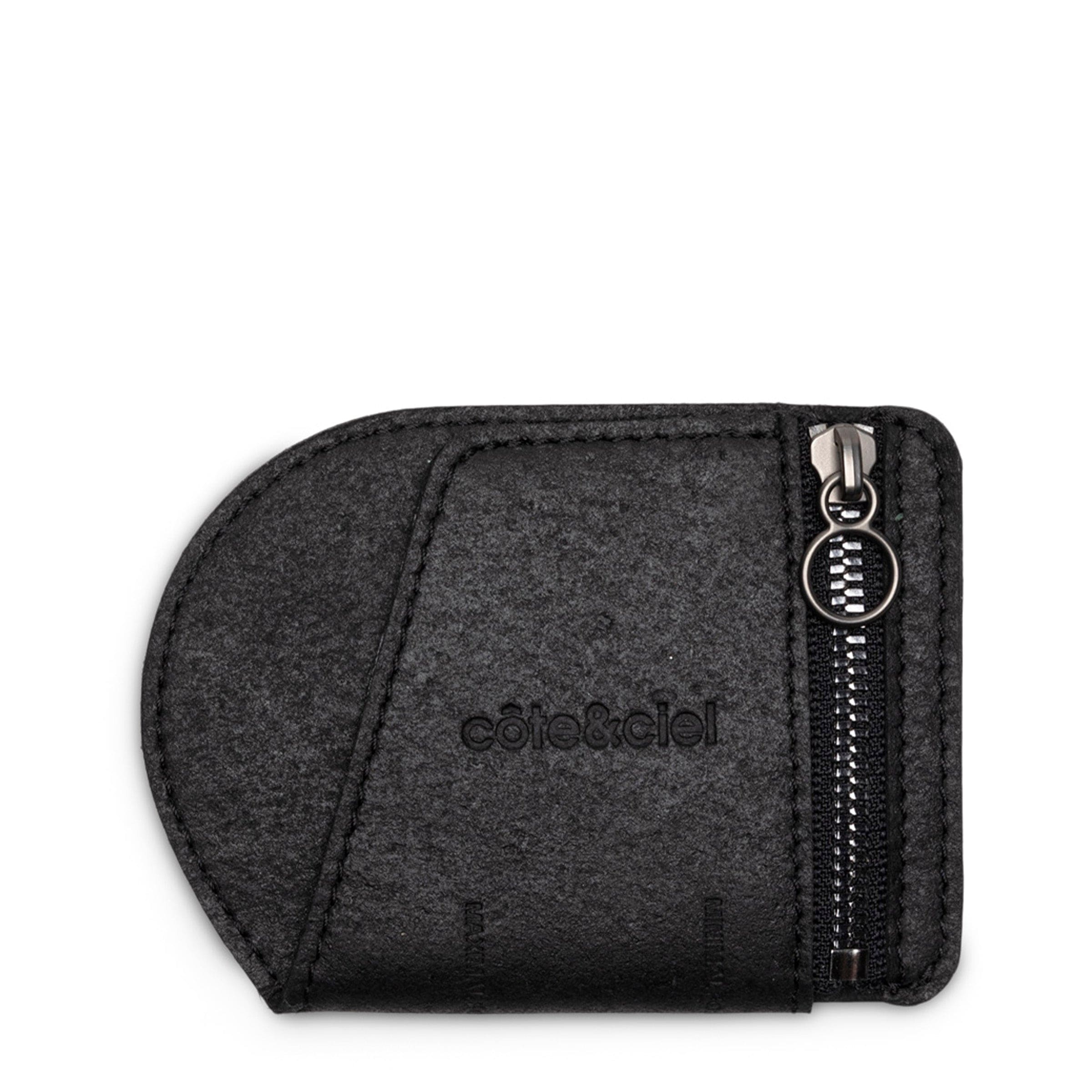 Côte&Ciel ZIPPERED COIN PURSE BLACK