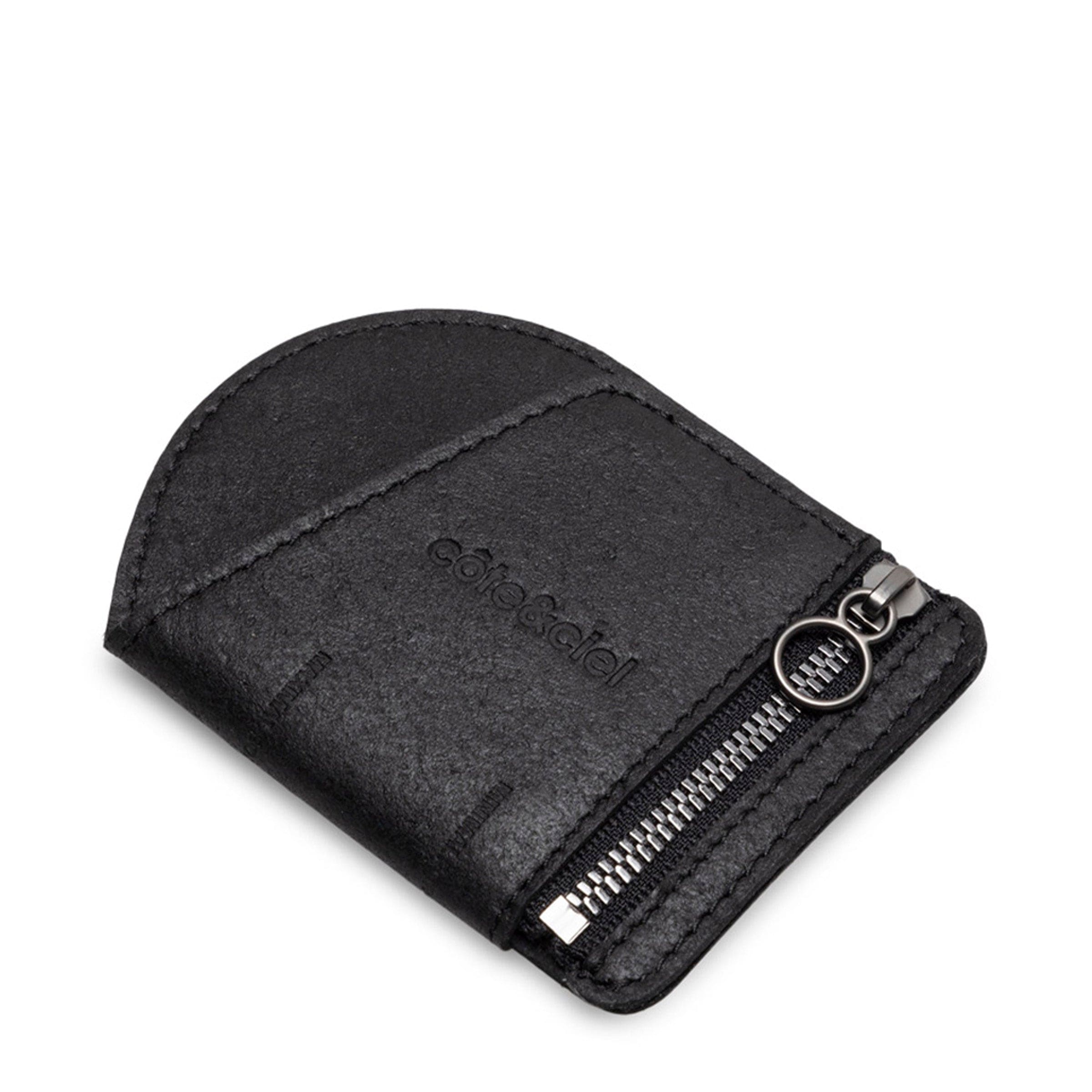 Côte&Ciel ZIPPERED COIN PURSE BLACK