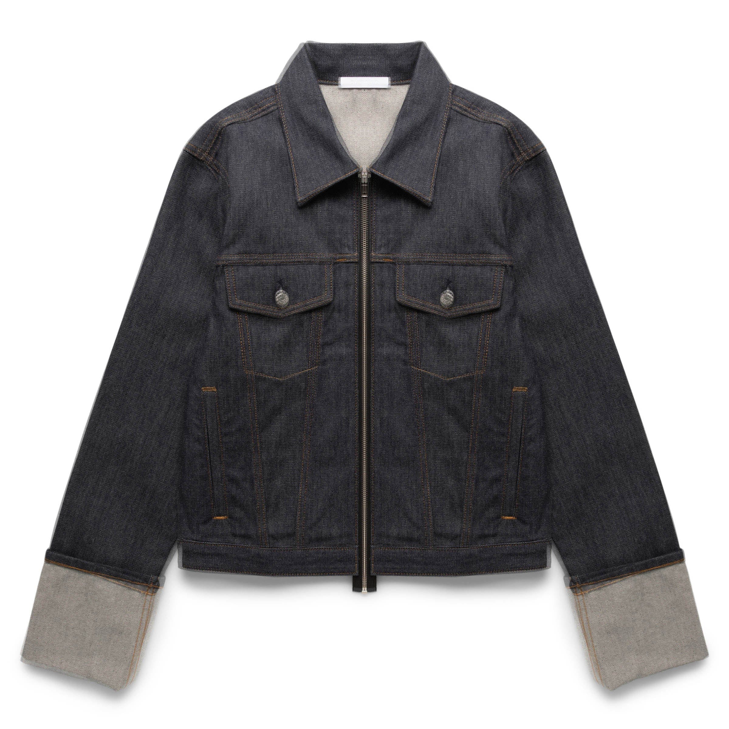 Helmut Lang Outerwear CUFFED DENIM TRUCKER JACKET