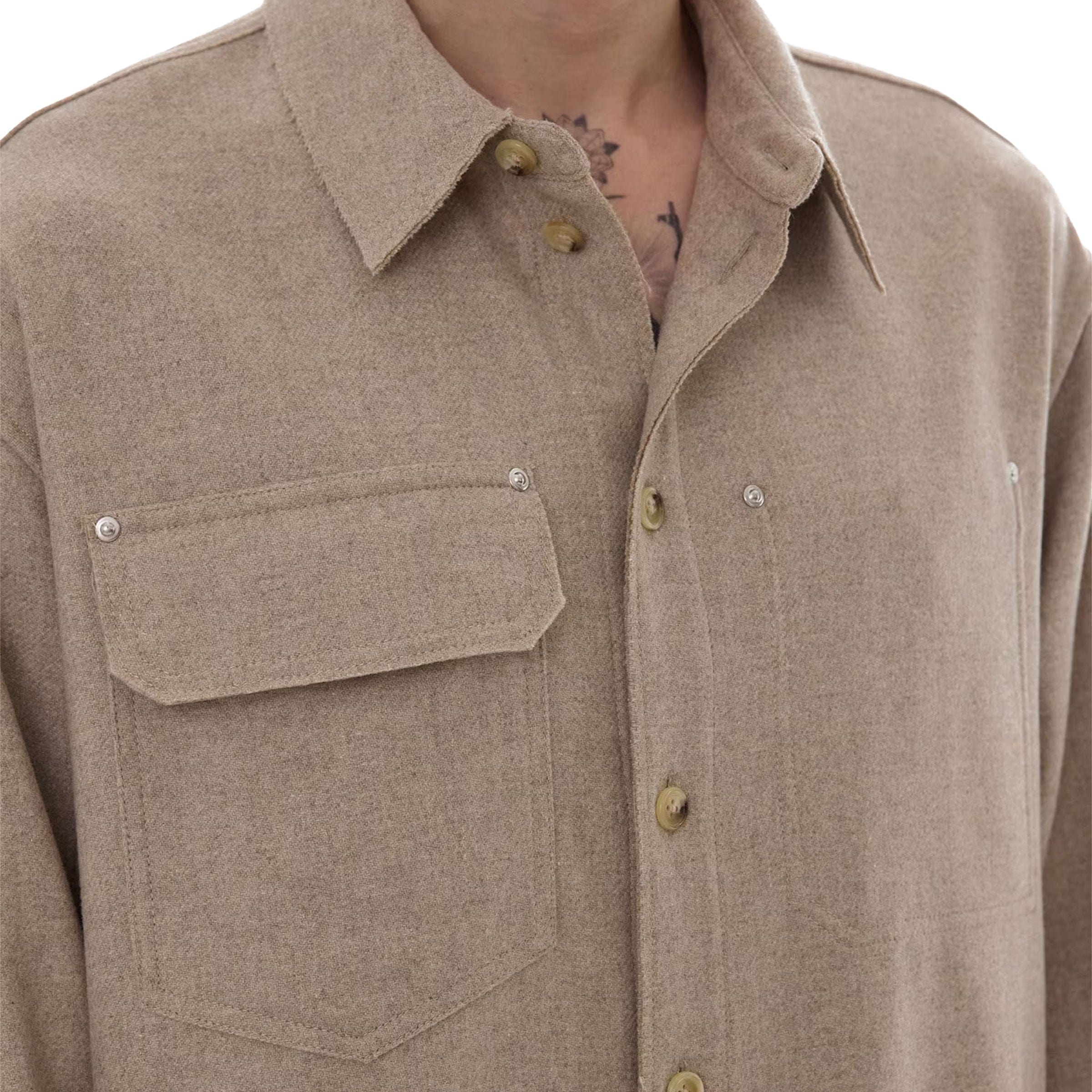 Helmut Lang Shirts WOOL-BLEND SHIRT