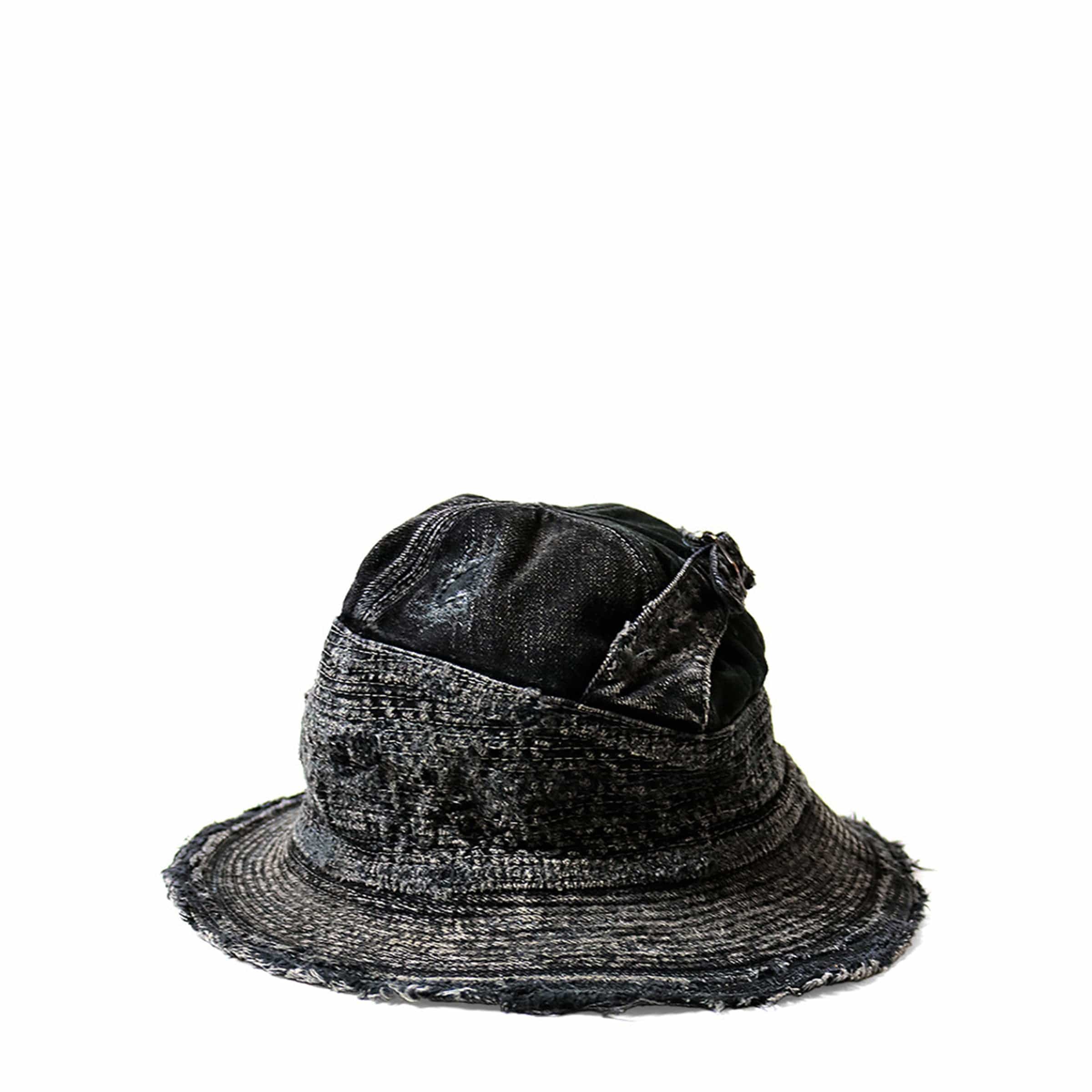 Kapital Headwear BLACK/BLACK / O/S 11.5OZ DENIM THE OLD MAN AND THE SEA HAT