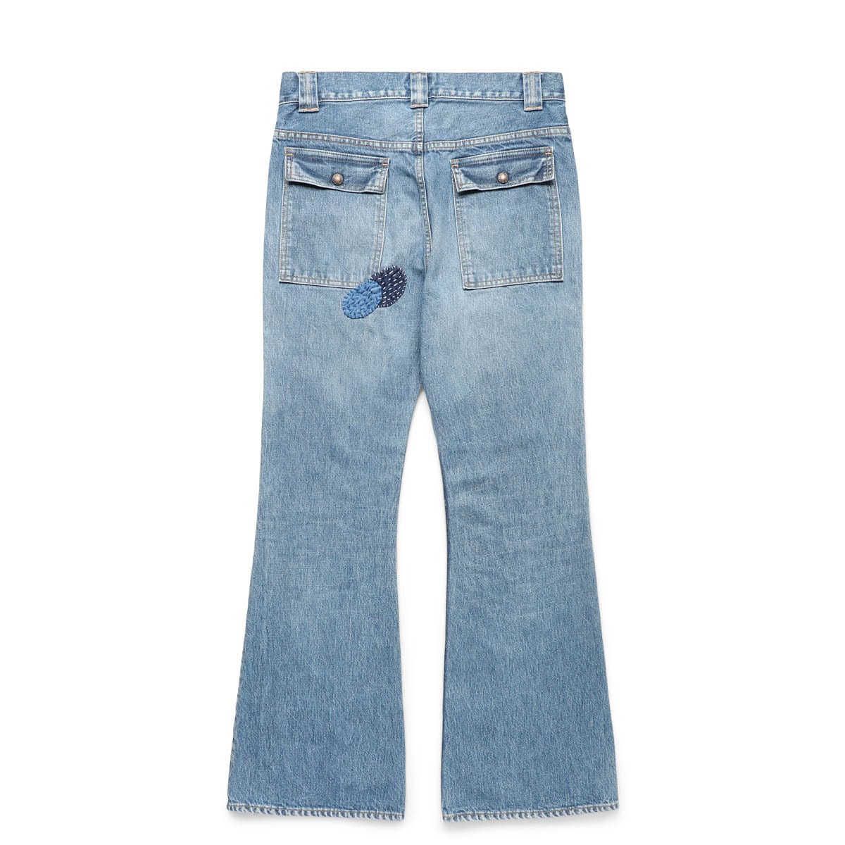 Kapital Bottoms 14OZ DENIM BUSH FLARE PANTS (CACTUS EMBROIDERY)