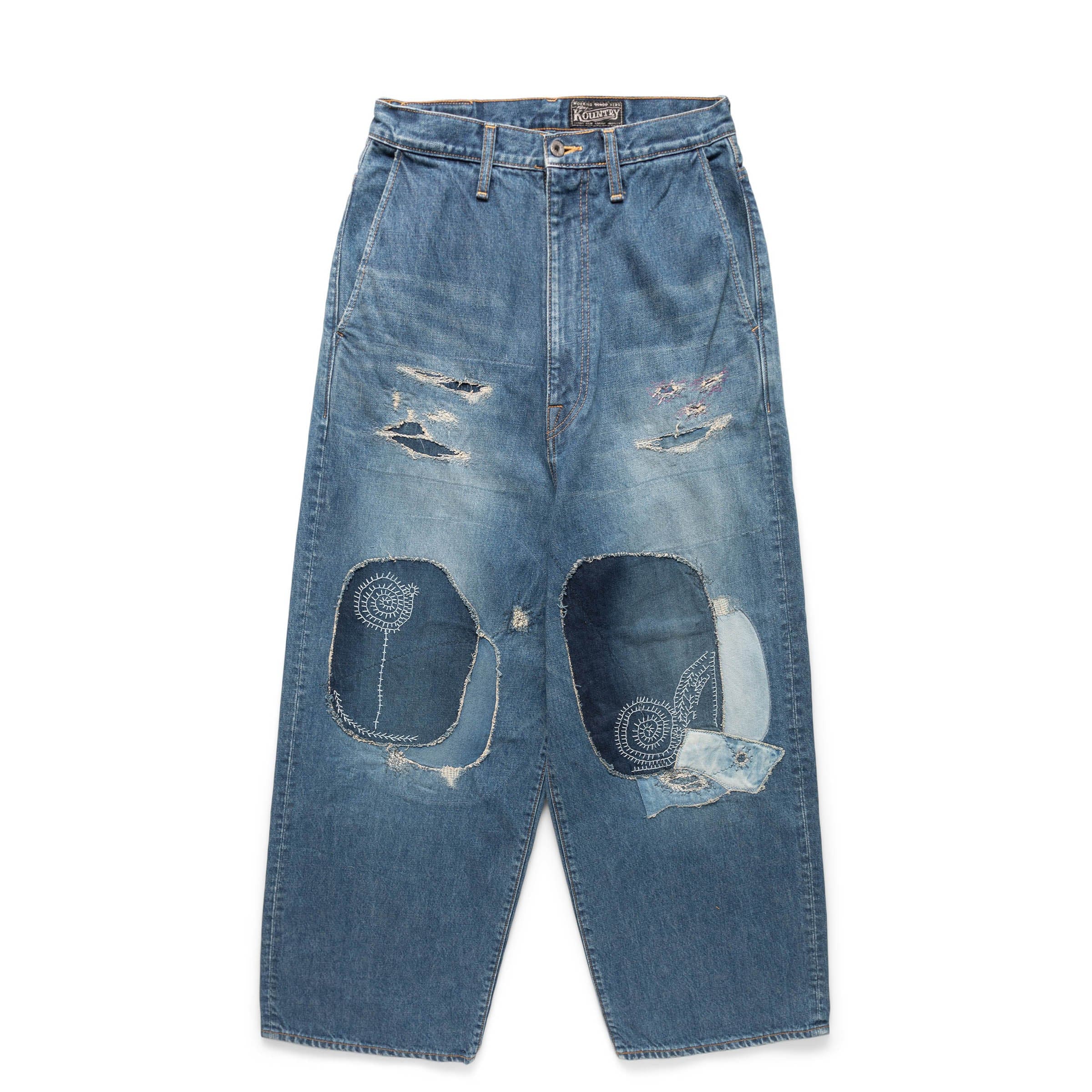 Kapital Pants 14OZ DENIM PORT BAGGY PANTS (HIPPIE-CHAMPETRE REMAKE)