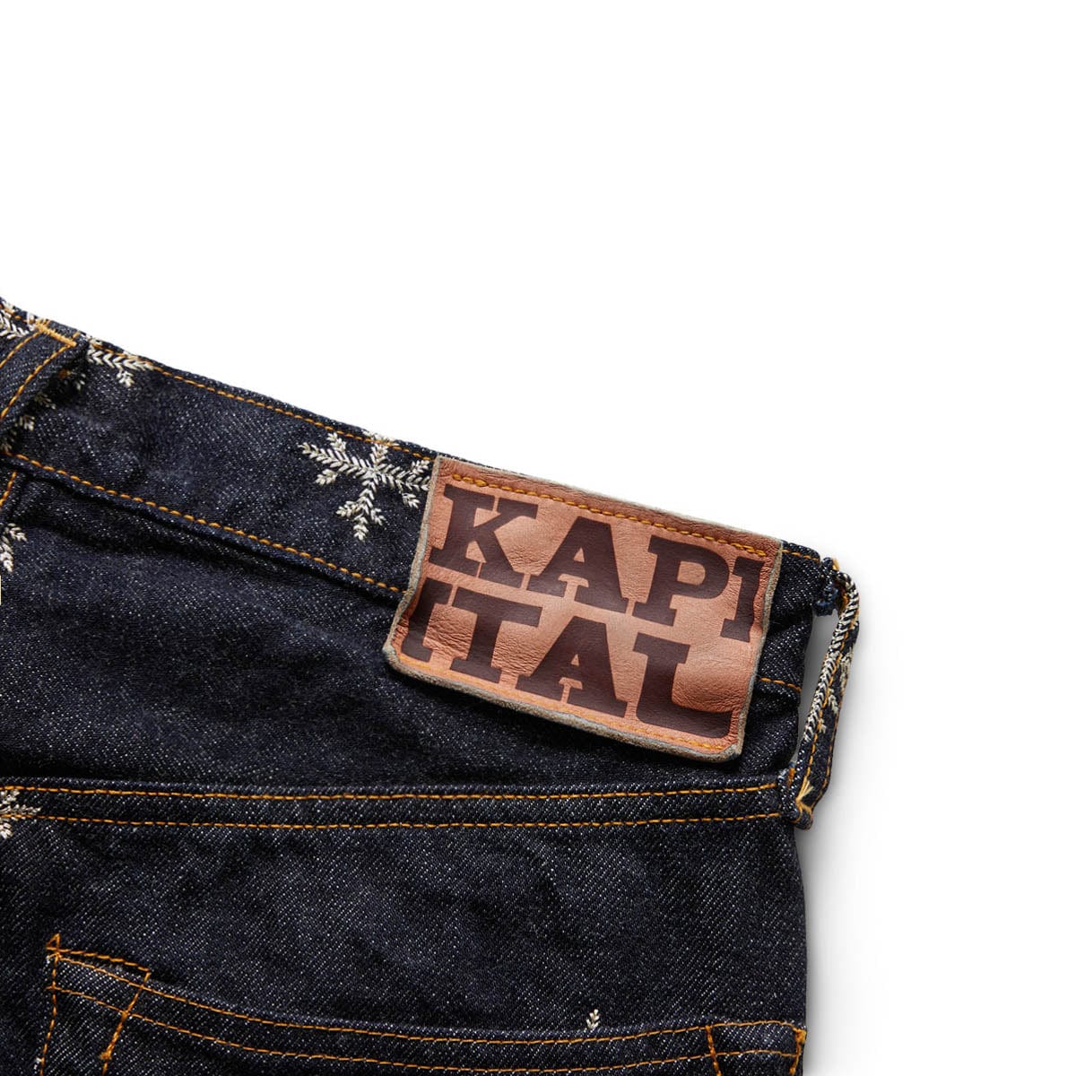 Kapital Bottoms 14OZ DENIM SNOW EMBROIDERY 5P TH STRAIGHT