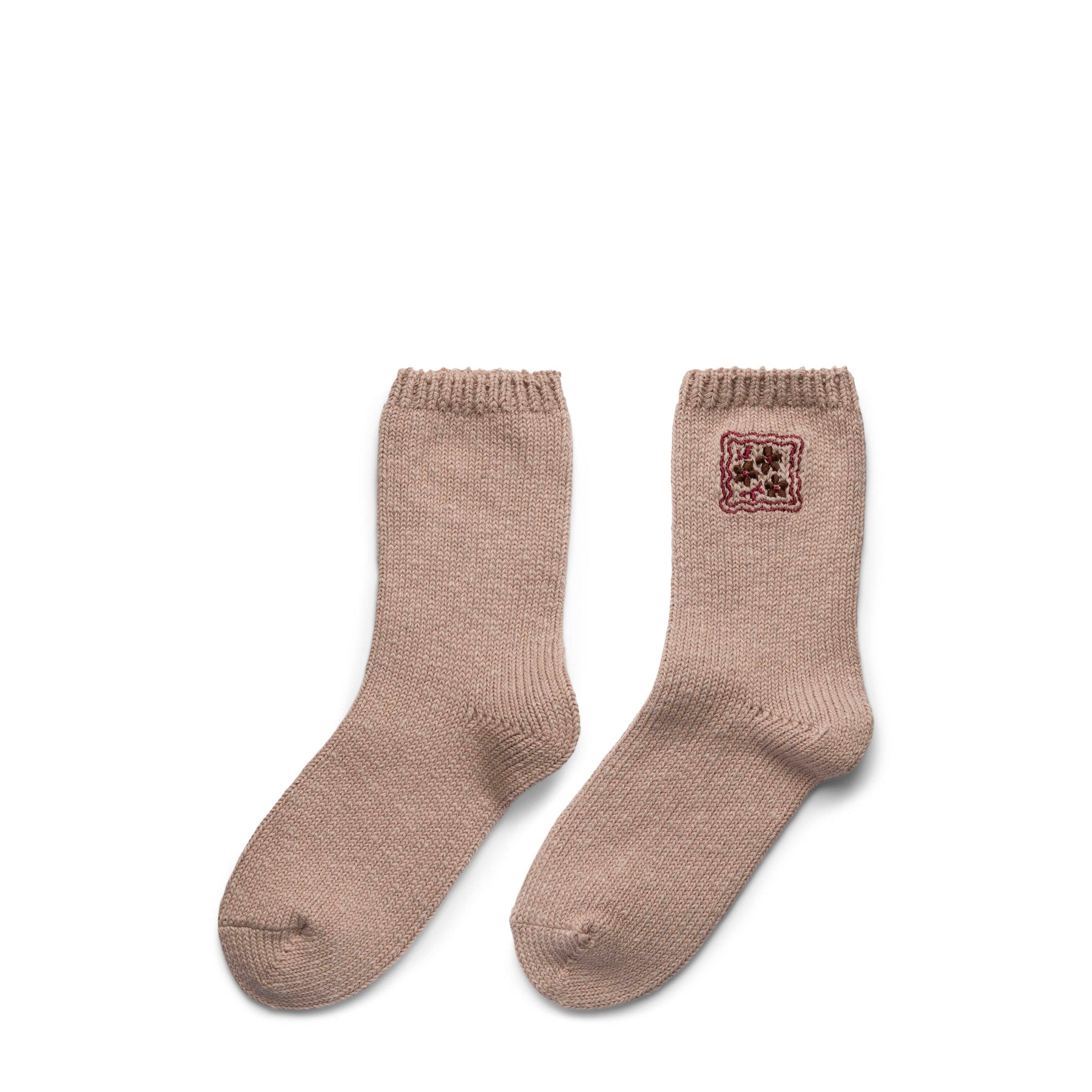 Kapital Socks BEIGE / O/S 56 YARNS COOKIE EMBROIDERY SOCKS