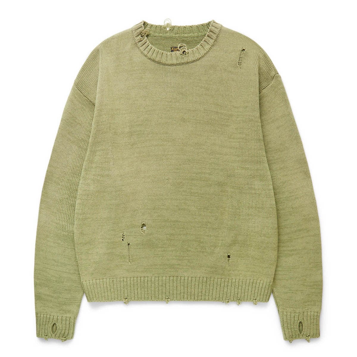 Kapital Knitwear 5G COTTON KNIT RAINBOWY PATCH CREW SWEATER