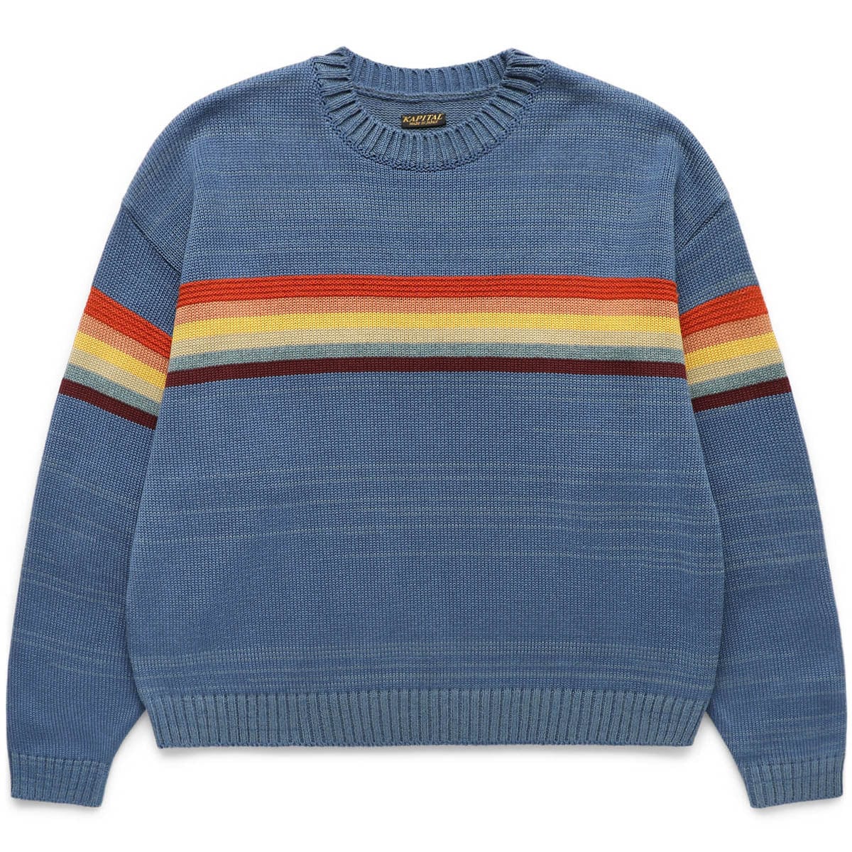 Kapital Knitwear 5G KNIT RAINBOW & RAINBOWY CREW SWEATER