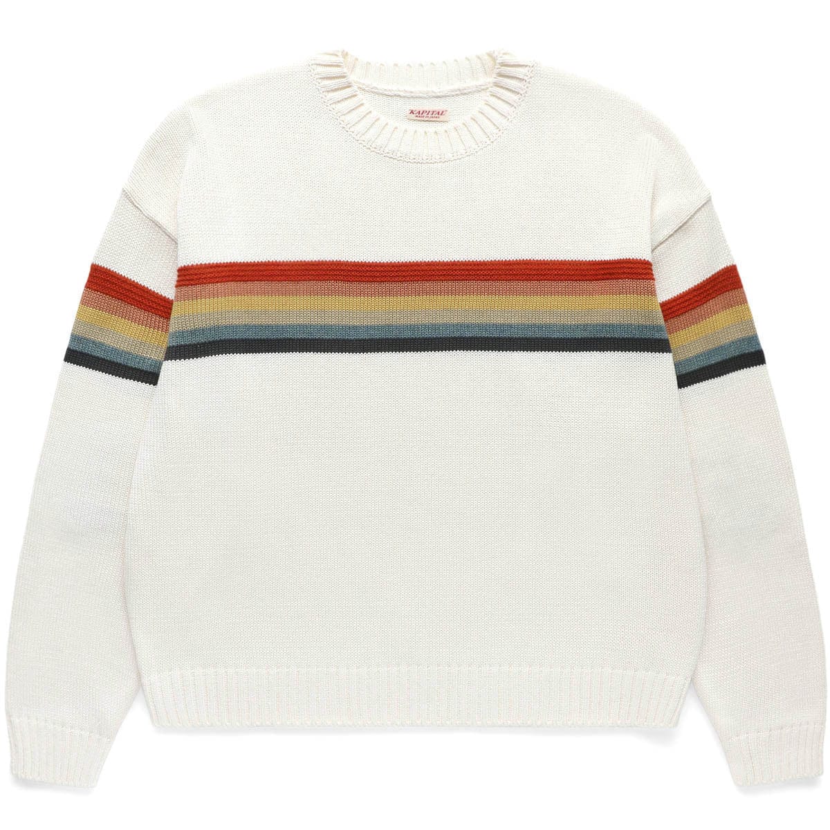 Kapital Knitwear 5G KNIT RAINBOW & RAINBOWY CREW SWEATER