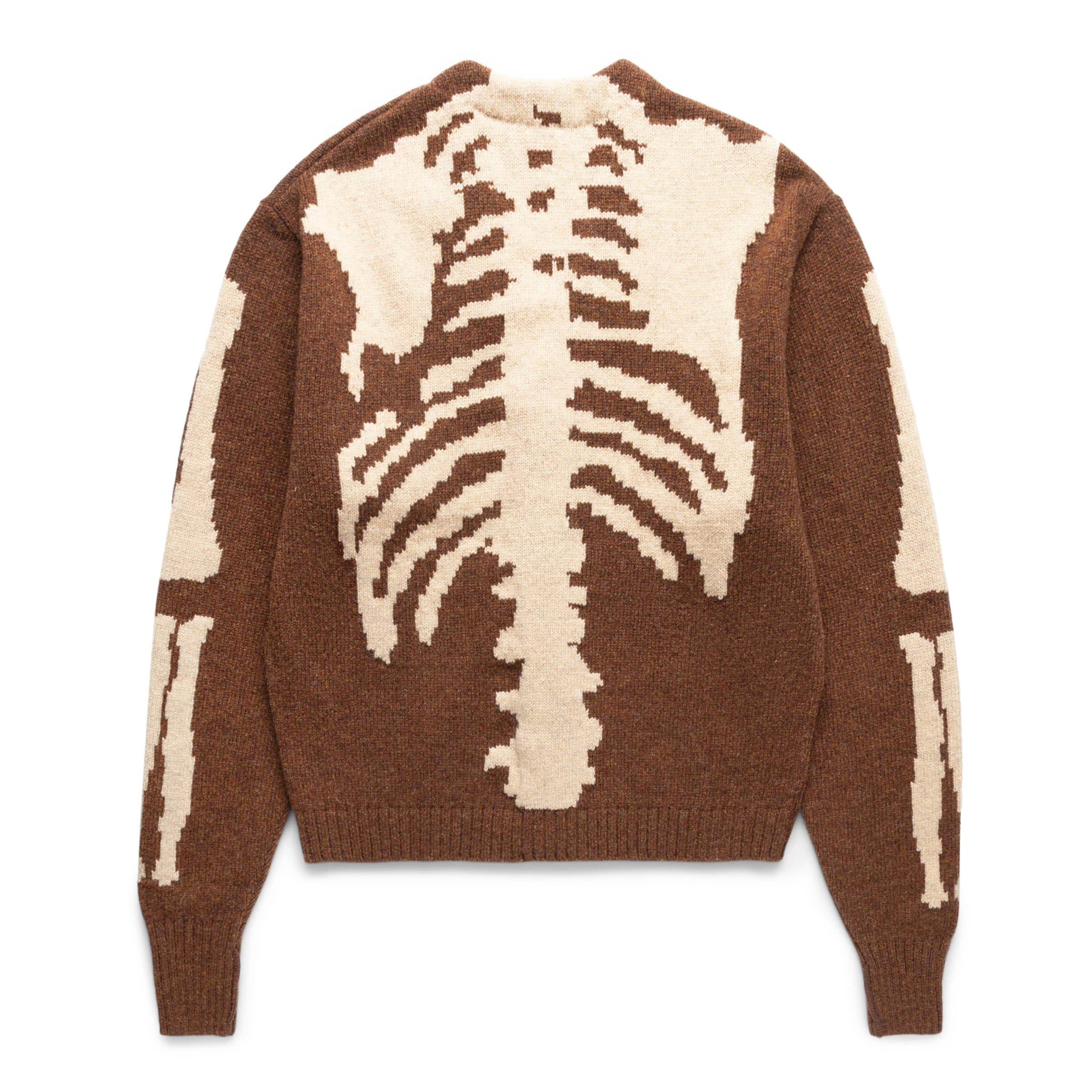 Kapital Knitwear BROWN / 3 5G WOOL BONE SHORT CARDIGAN