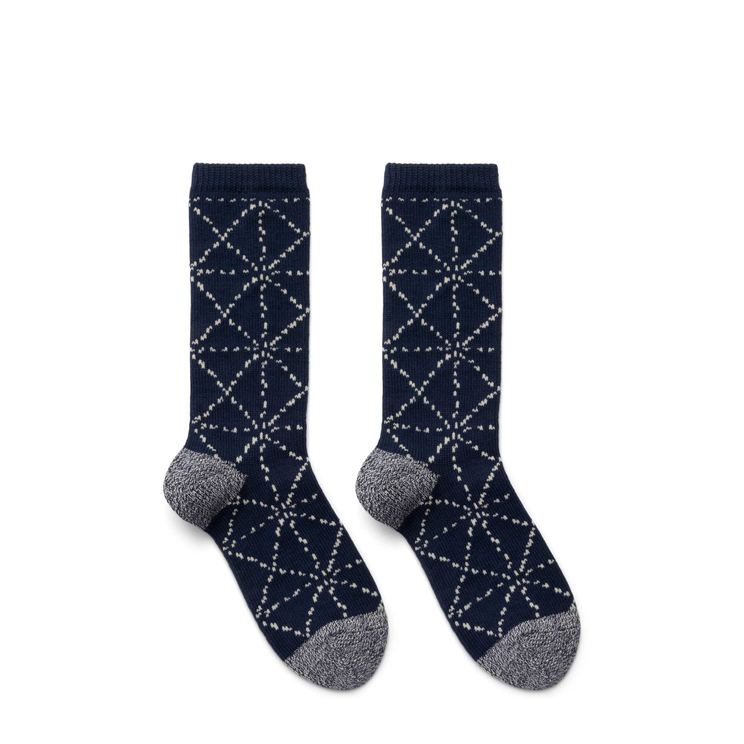 Kapital Socks NAVY / O/S 84 YARNS SASHIKO SOCKS