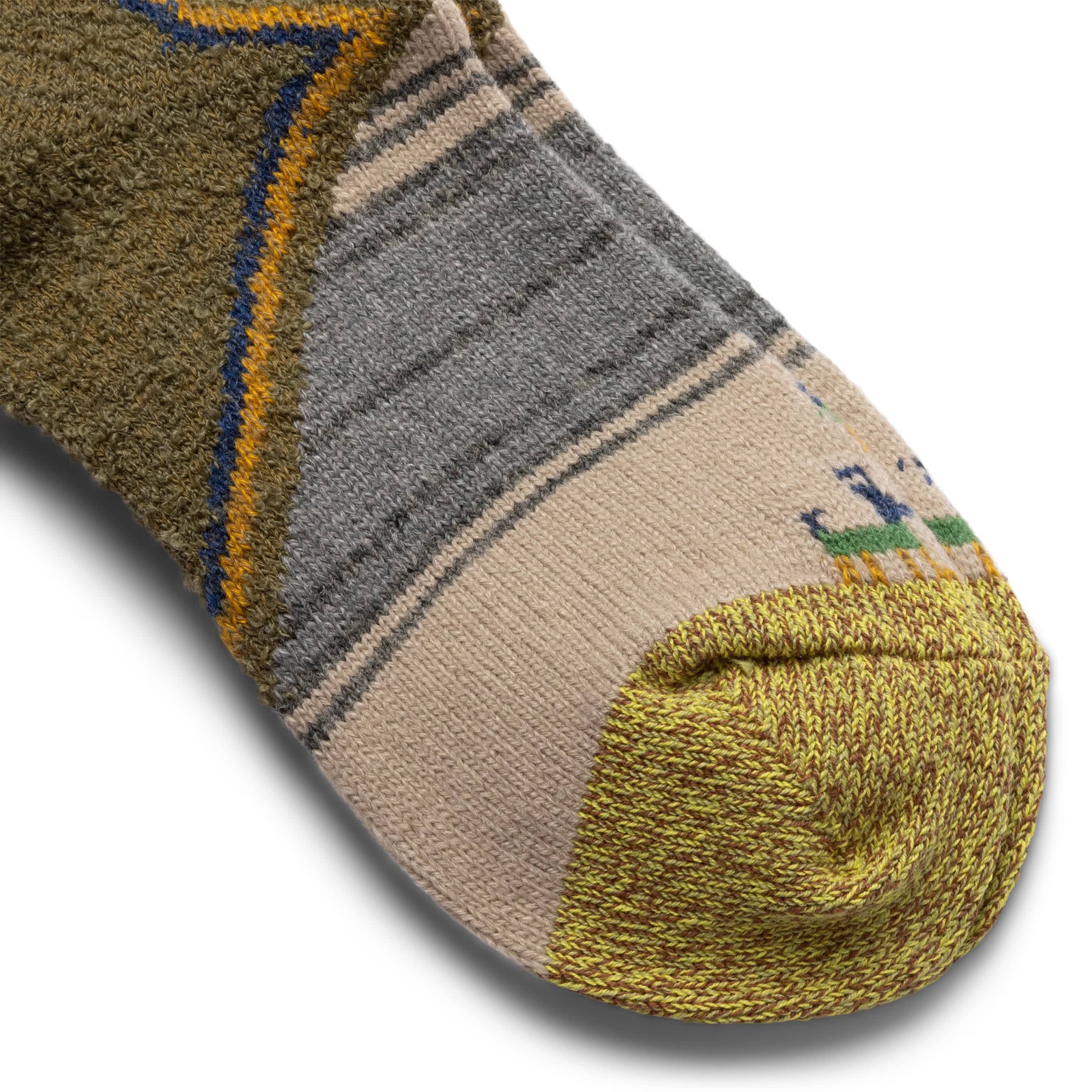 Kapital Socks BEIGE / O/S 96 YARNS WOOL GABBEH HEEL SOCKS