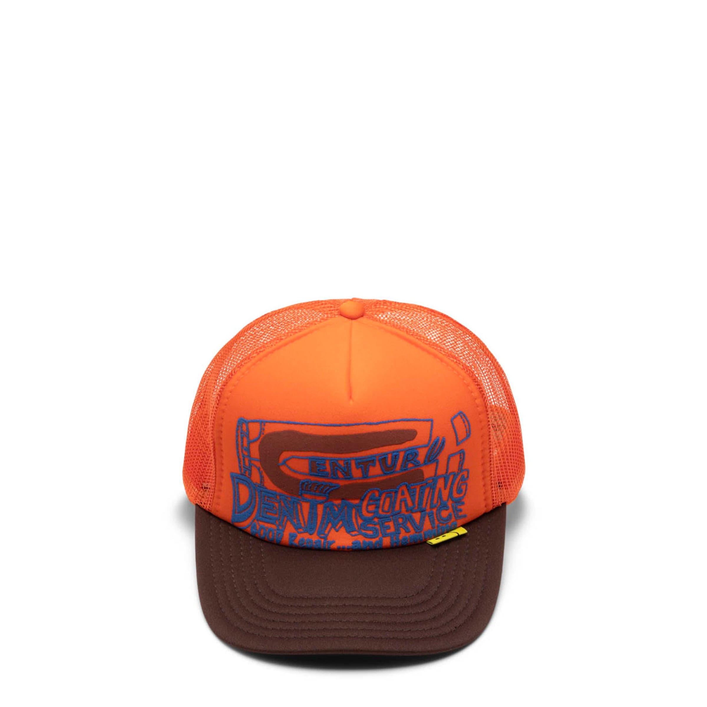 Kapital Headwear ORANGE/BROWN / O/S CENTURY DENIM COATING SERVICE TRUCK HAT