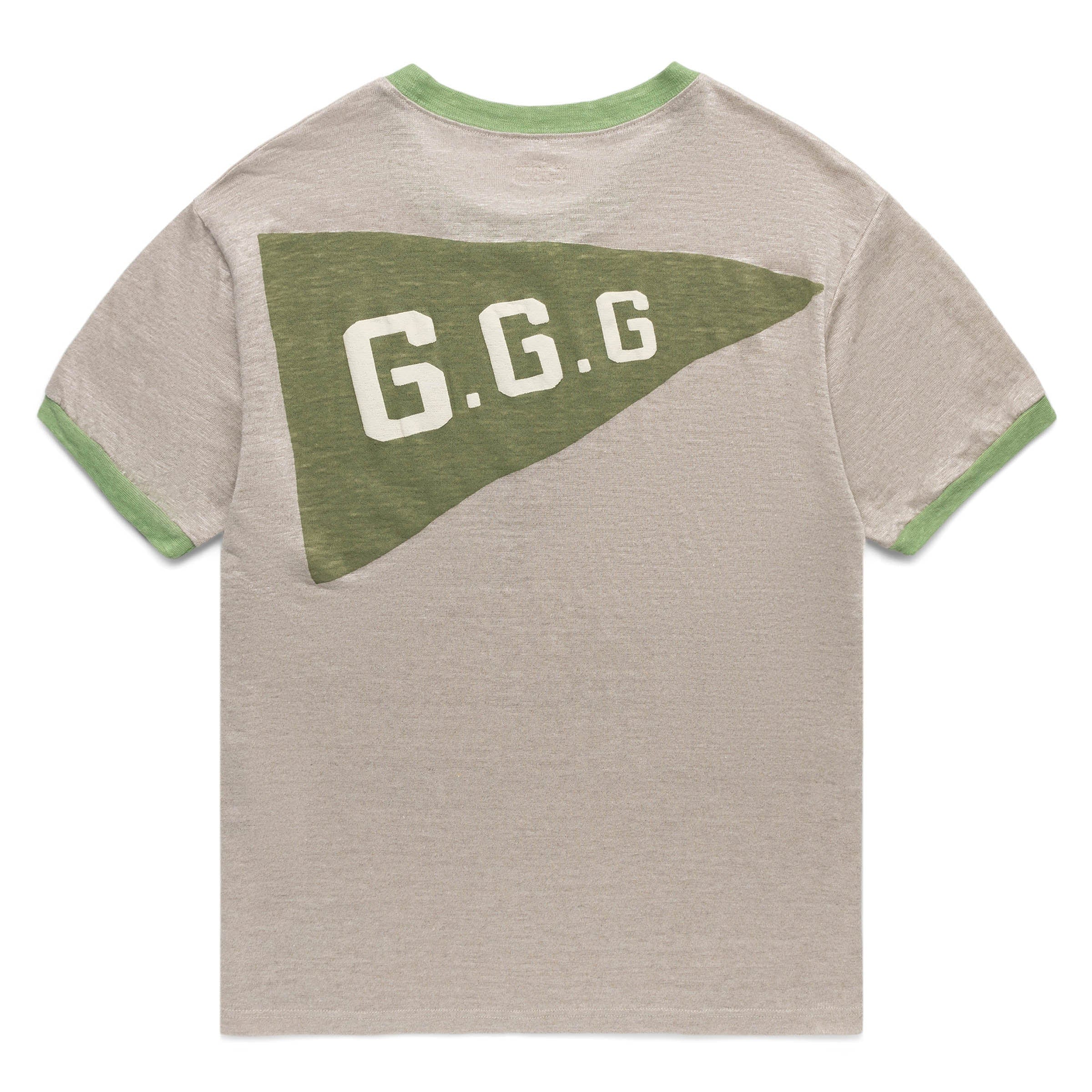 Kapital T-Shirts LINEN JERSEY RINGER T (CONIFER & G.G.G.)