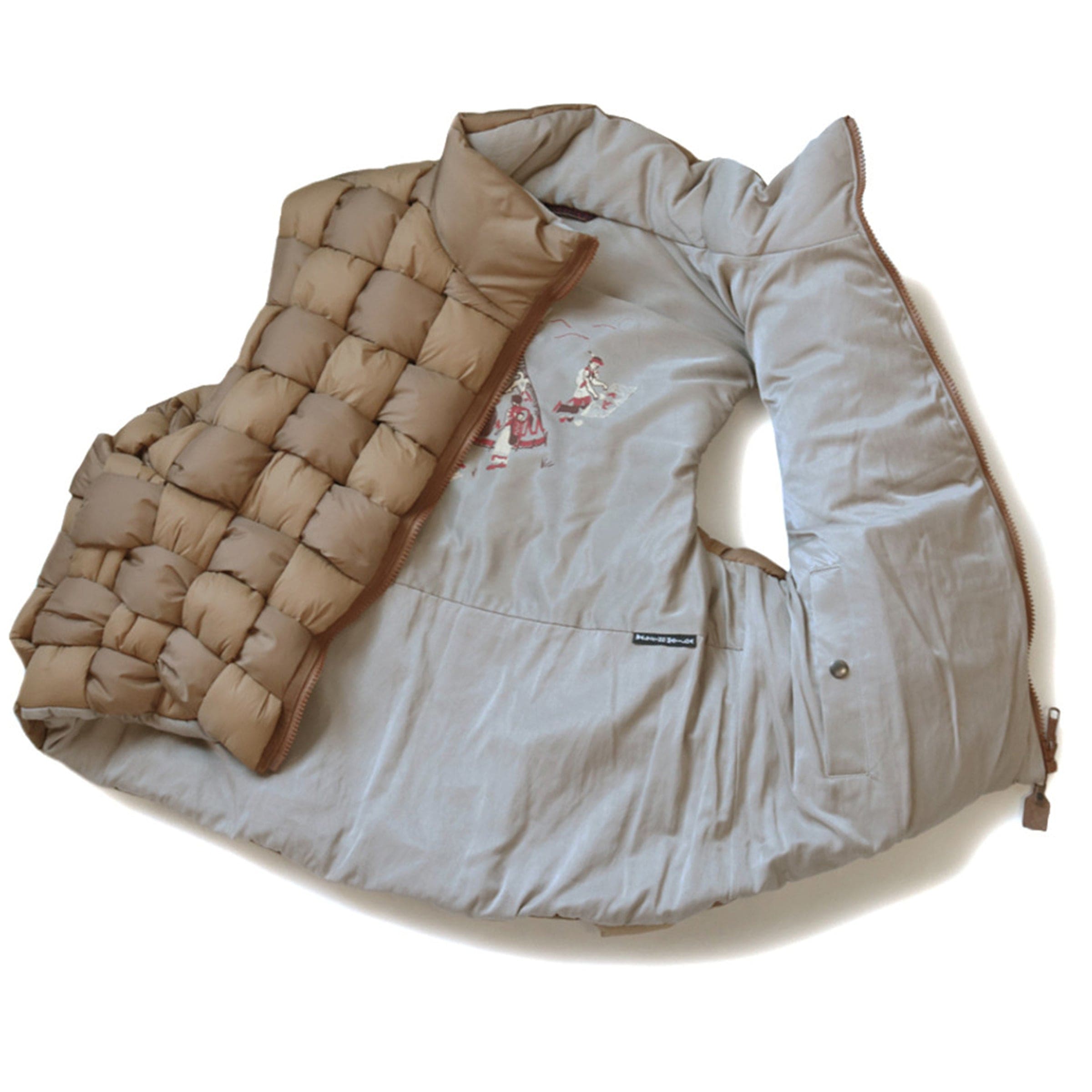 Kapital Outerwear KHAKI / 2 RIP STOP NYLON KEEL-WEAVING VEST