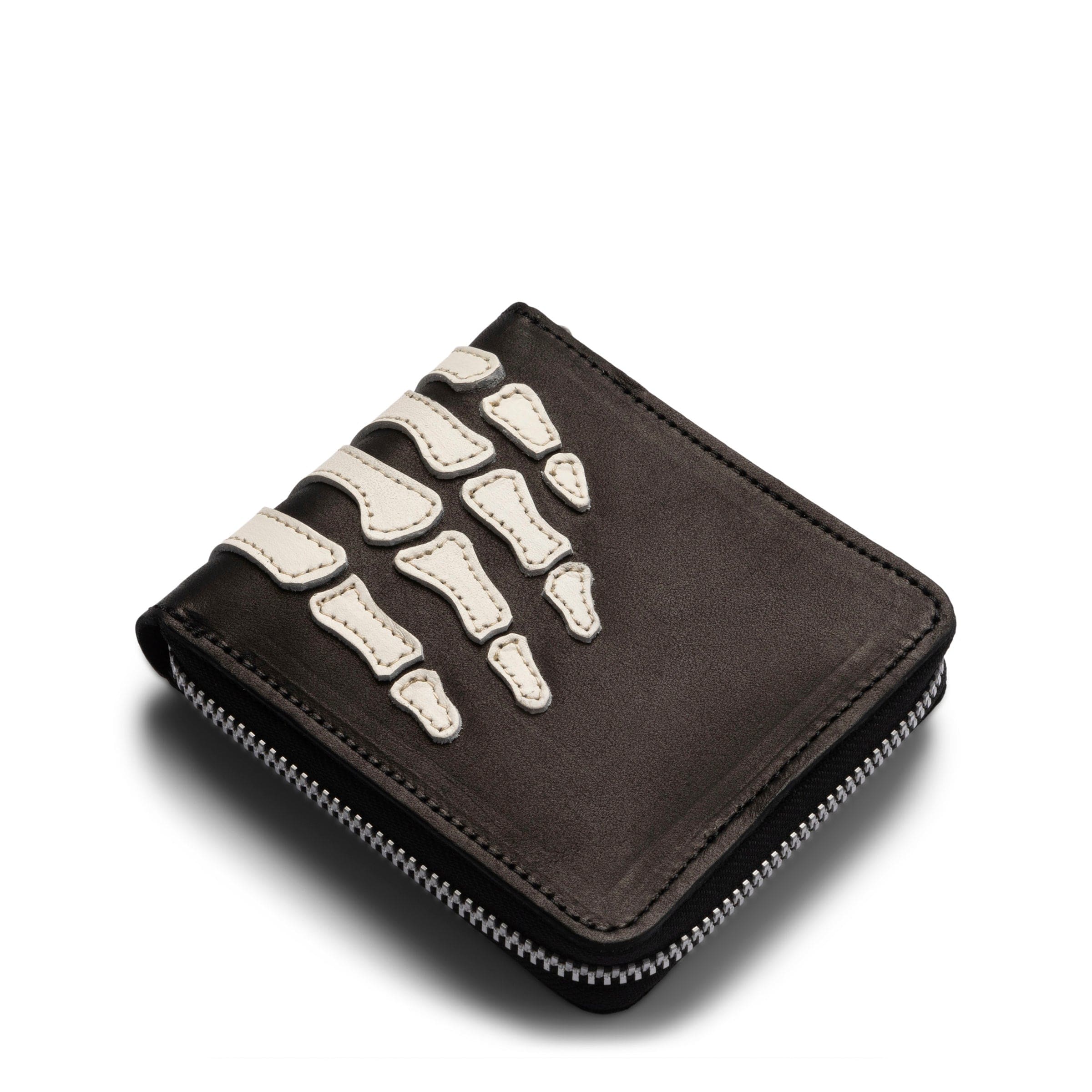 Kapital Wallets & Cases BLACK / O/S THUMB UP BONE HAND ZIP WALLET