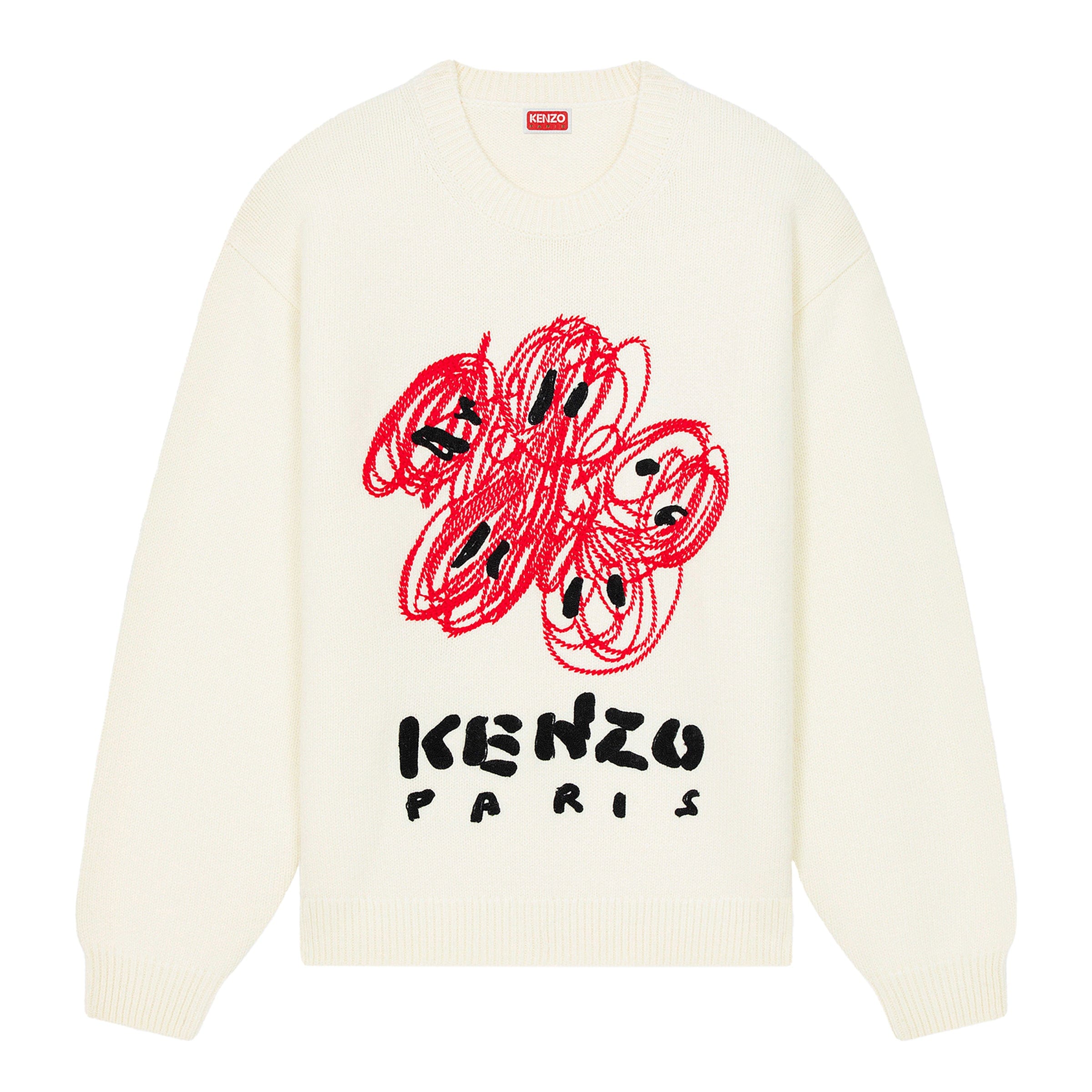 Kenzo Knitwear KENZO DRAWN VARSITY JUMPER