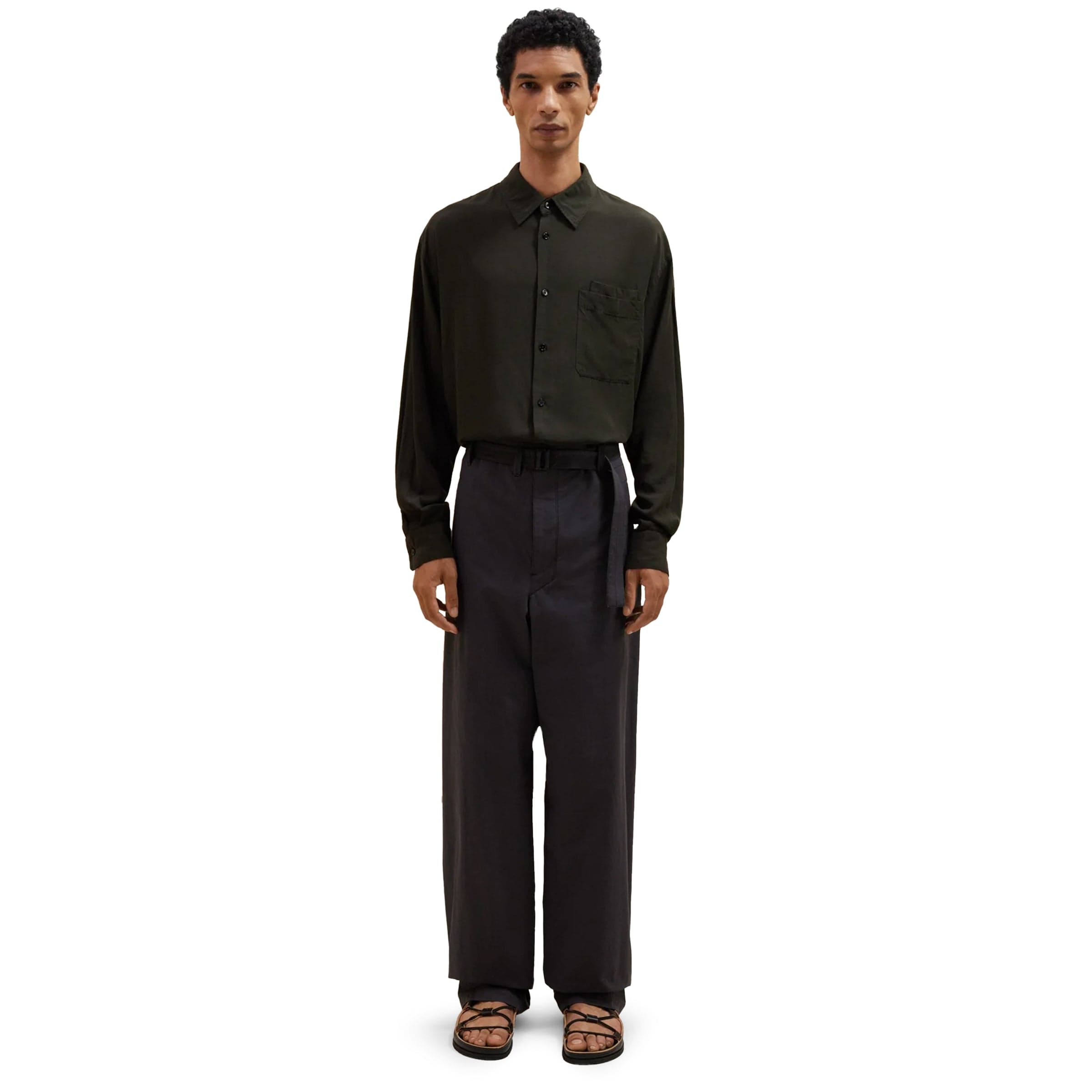 Lemaire Pants SEAMLESS BELTED PANTS