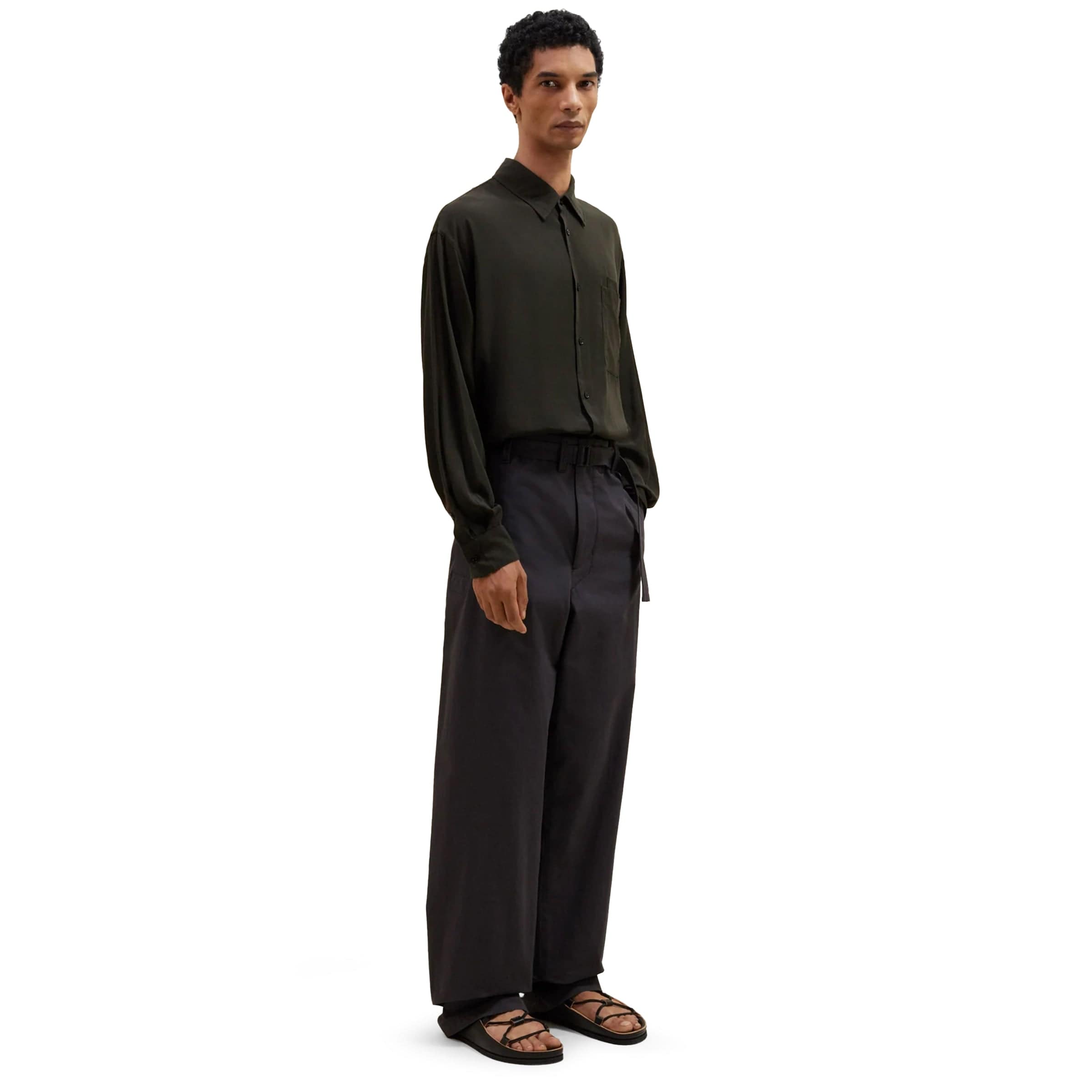 Lemaire Pants SEAMLESS BELTED PANTS