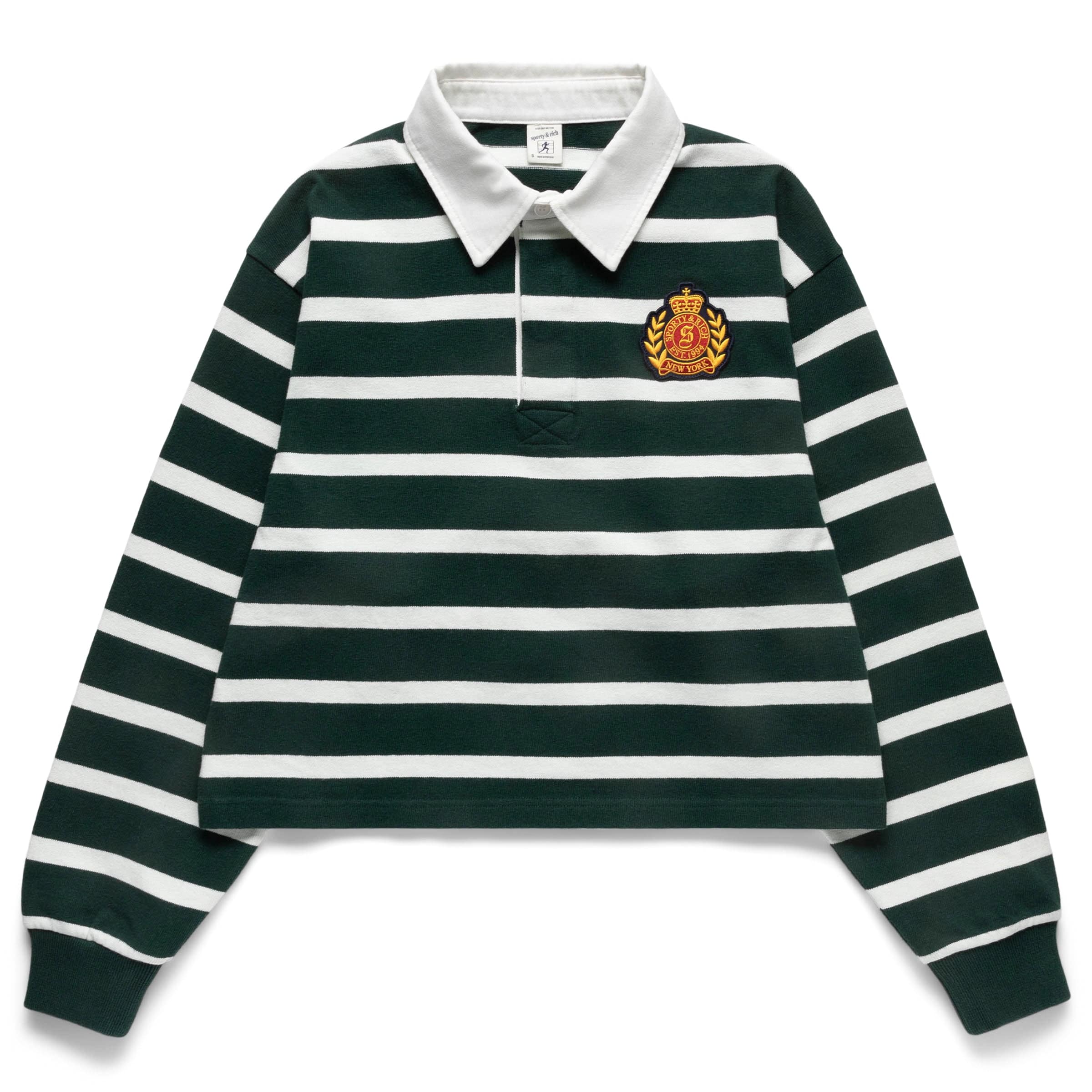 Sporty & Rich Shirts WOMEN'S NY CREST RUGBY POLO