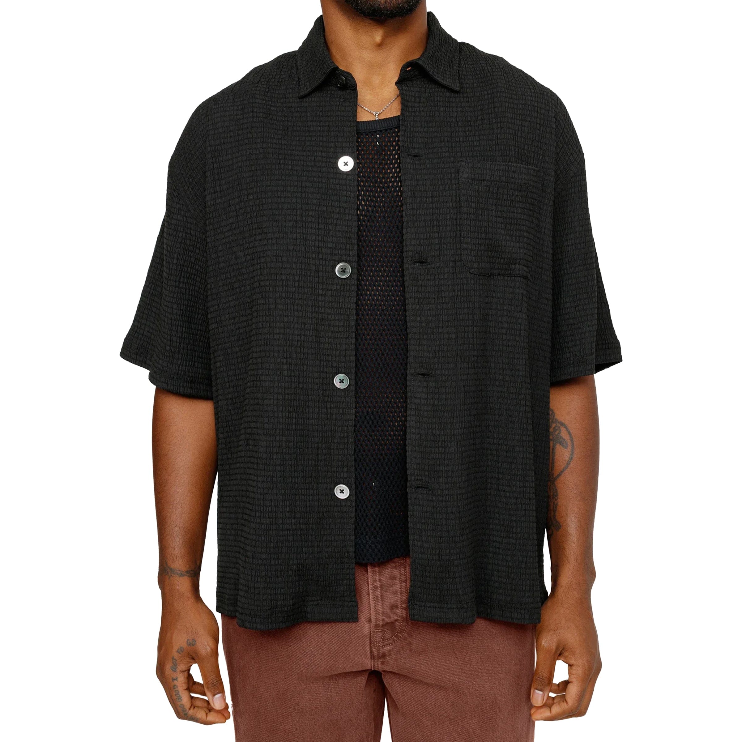 Stüssy Shirts FLAT BOTTOM CRINKLED SHIRT