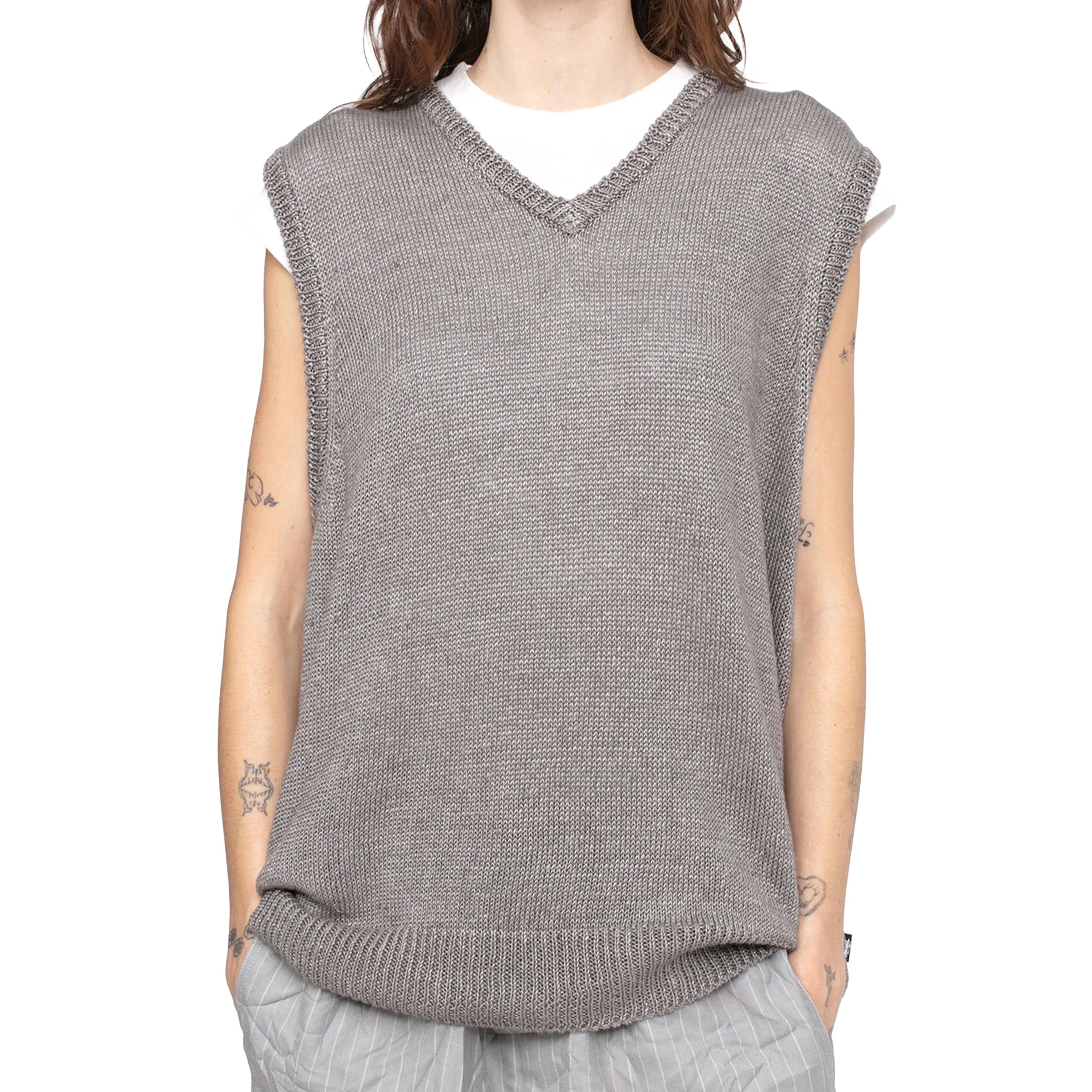 Stüssy Outerwear LOOSE KNIT LINEN VEST