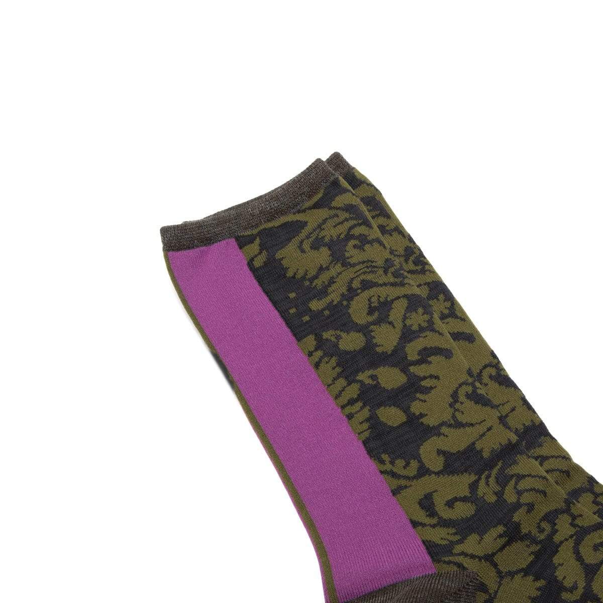 Kapital Socks KHAKI / O/S 200 YARNS DAMASK SOCKS