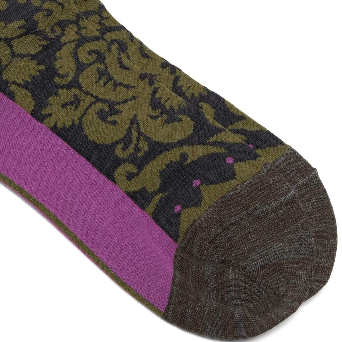 Kapital Socks KHAKI / O/S 200 YARNS DAMASK SOCKS