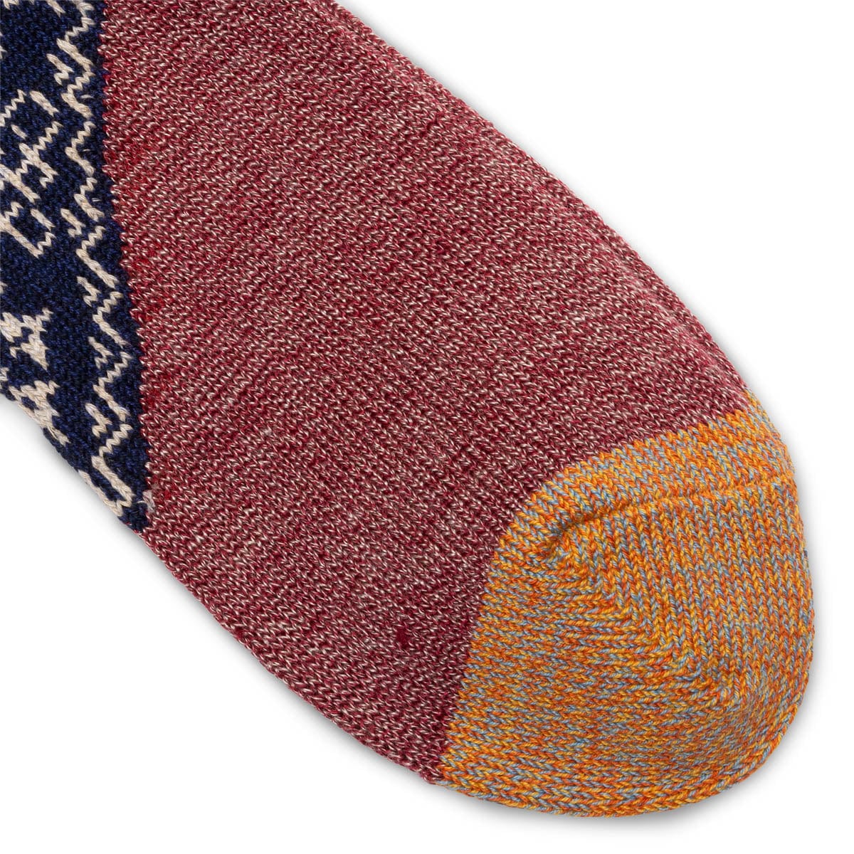 Kapital 96 YARNS WOOL HEEL BANDANA SOCKS NAVY