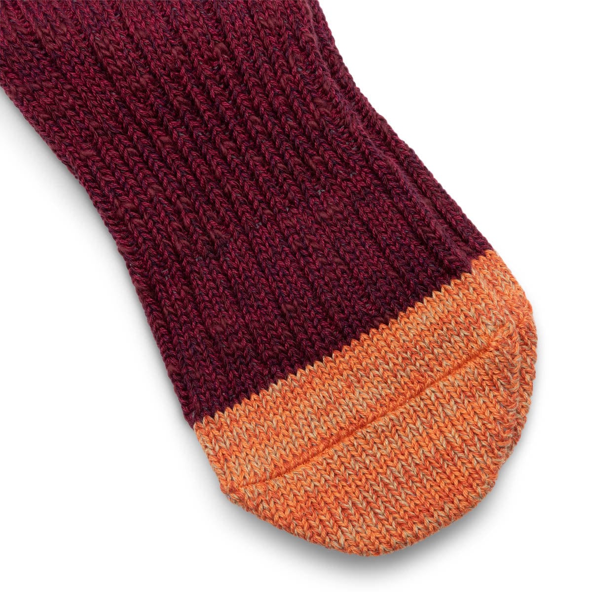 Kapital Socks BURGUNDY / O/S 60YARNS GRANDRELLE IVY SMILIE HEEL-HOLD SOCKS