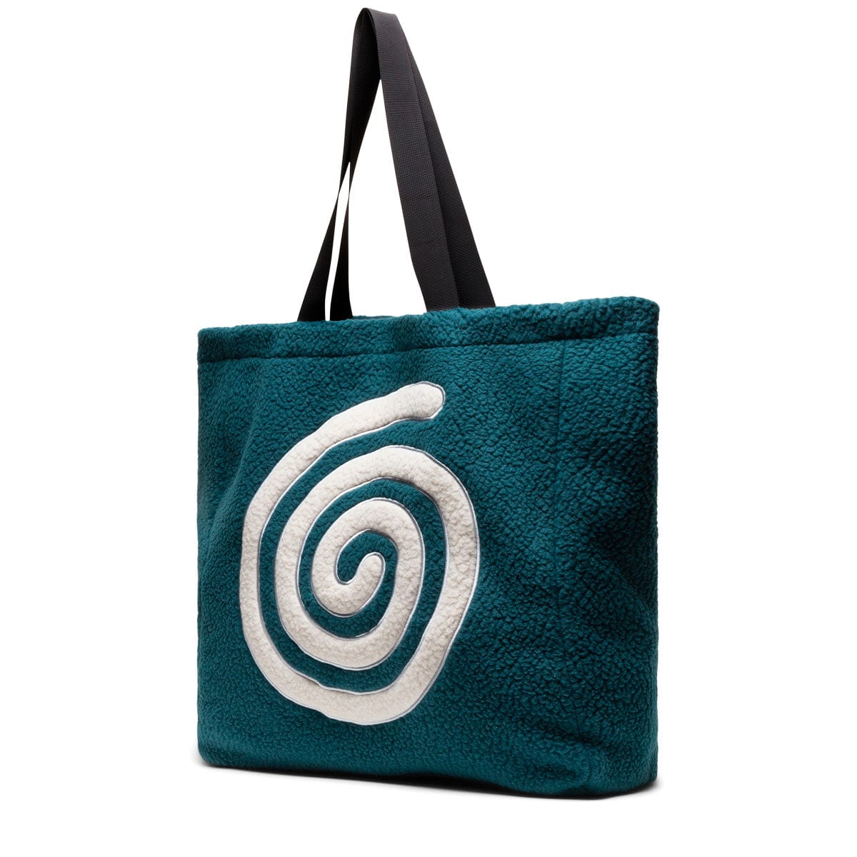 Perks and Mini RECYCLED SHEARLING SPIRAL BAG NORTH SEA GREEN