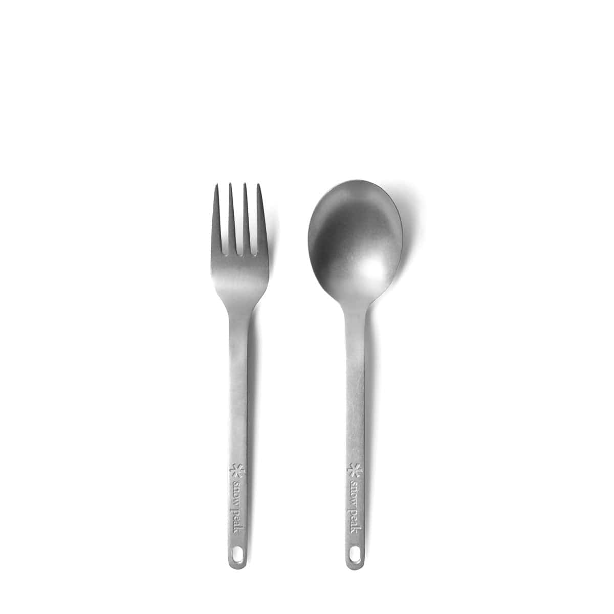 Snow Peak Odds & Ends SILVER / O/S TITANIUM FORK & SPOON SET