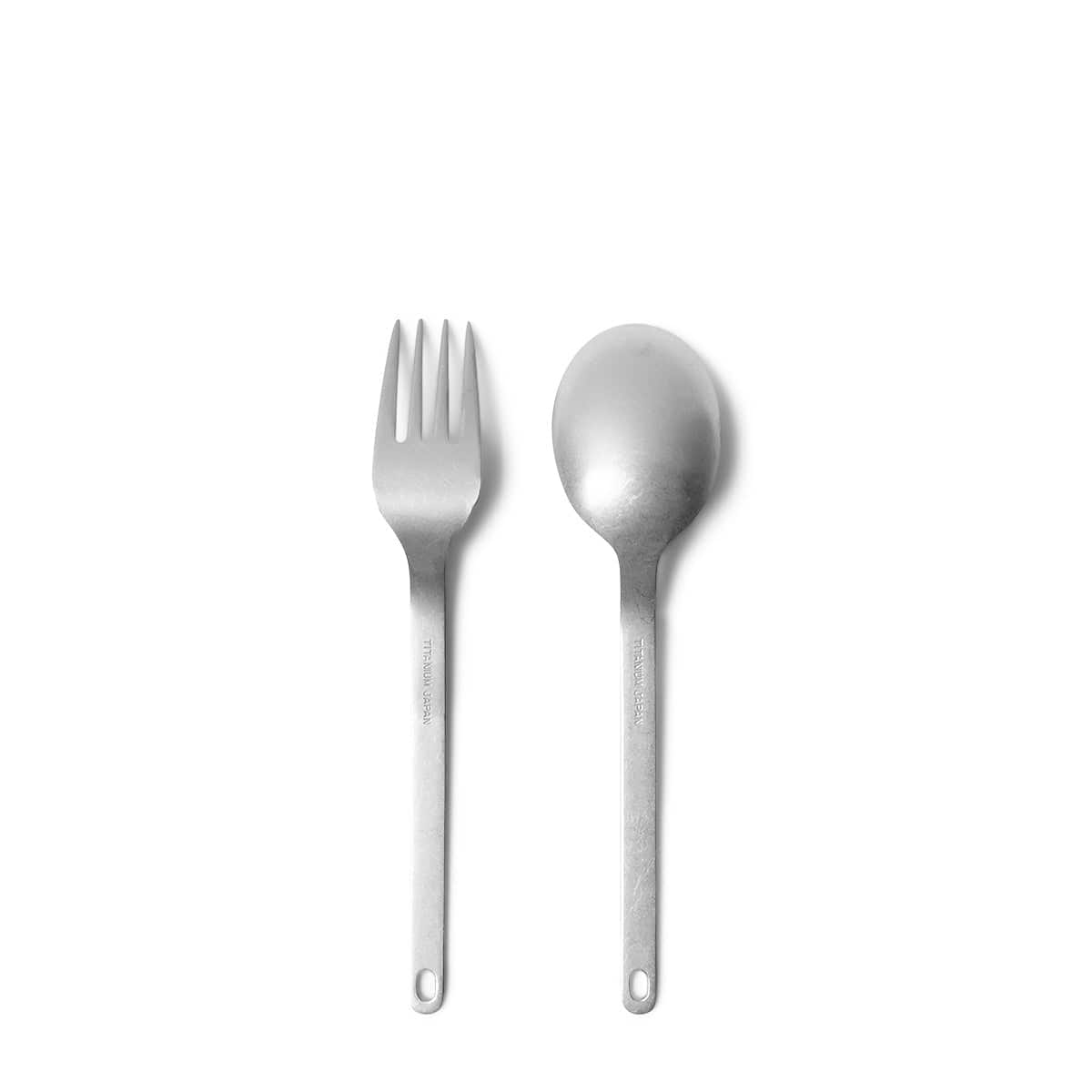 Snow Peak Odds & Ends SILVER / O/S TITANIUM FORK & SPOON SET